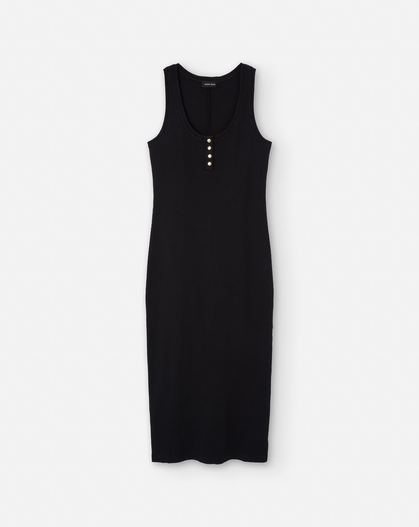 alessia tank midi dress-black A0210924BLK26 BLACK ANINE BING