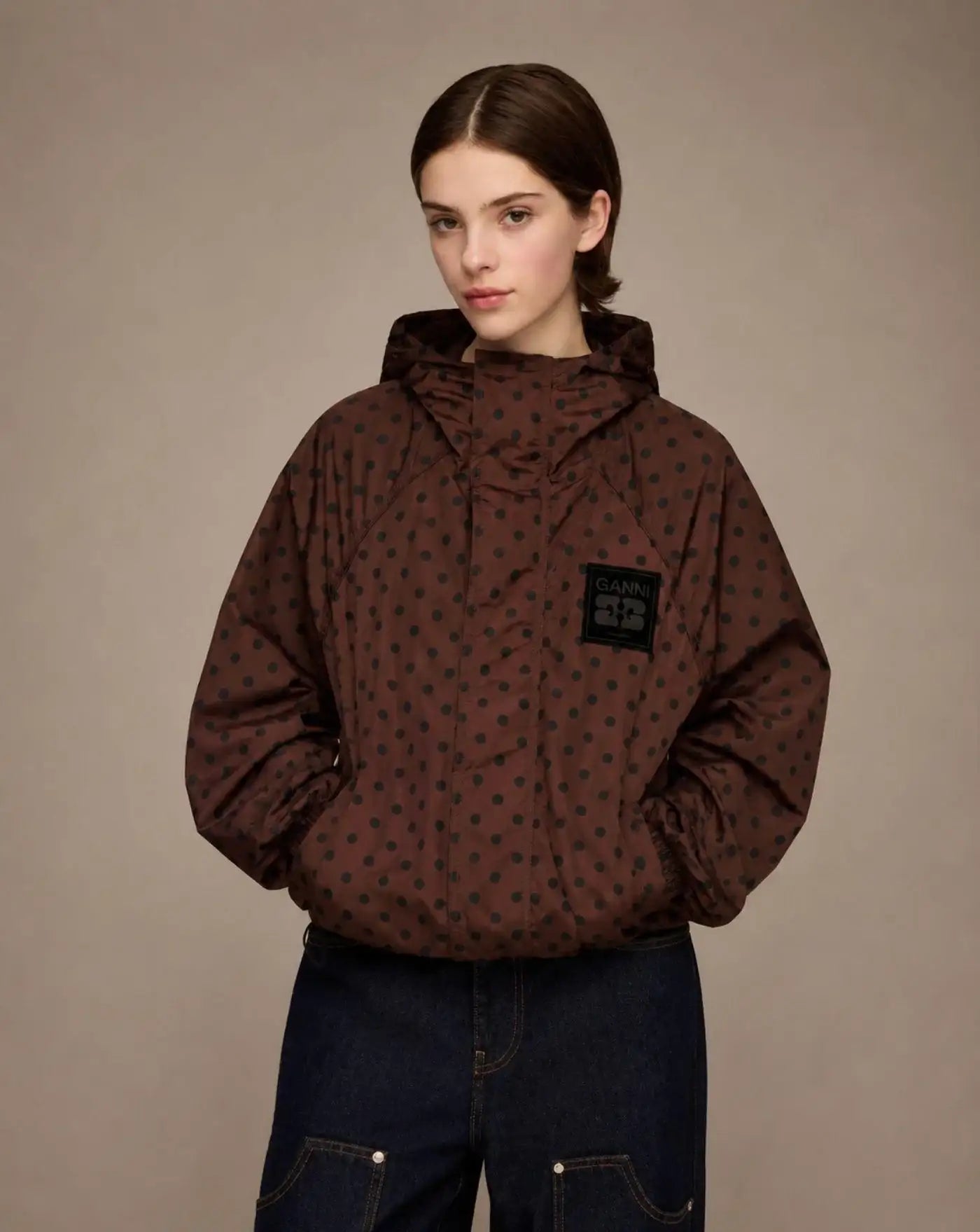 Chaqueta Ganni Printed Flyweight Nylon Jacket A1010197 979 GANNI