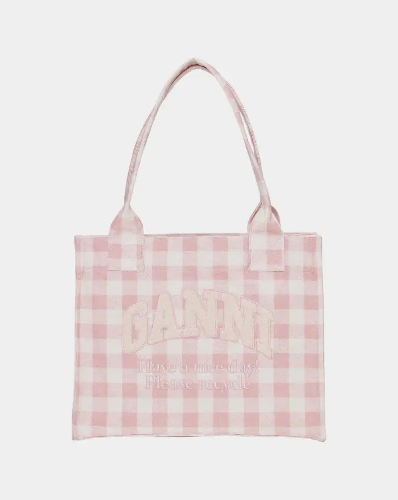 Bolso Ganni Large Easy Shopper Pocket Vichy A6893 038 GANNI