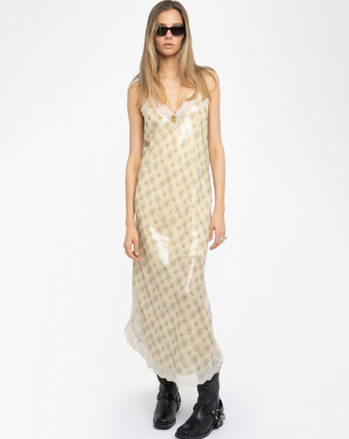 Vestido Zadig & Voltaire Ristyl Sequins Mirror Flowers WWDR02671 252 ZADIG & VOLTAIRE