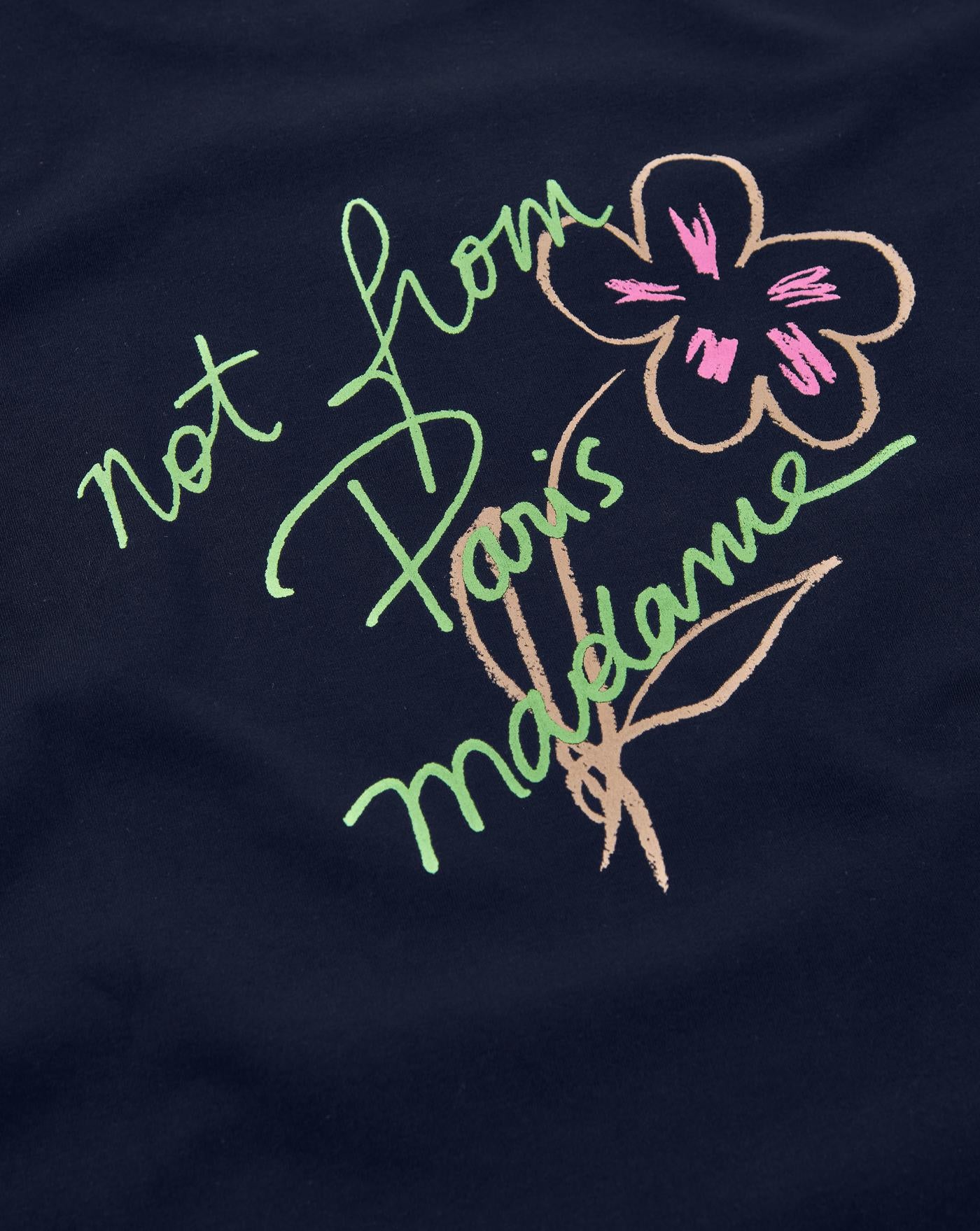 Camiseta Drole de Monsieur Le T-Shirt Slogan Esquisse TS188 CO002 NY DROLE DE MONSIEUR