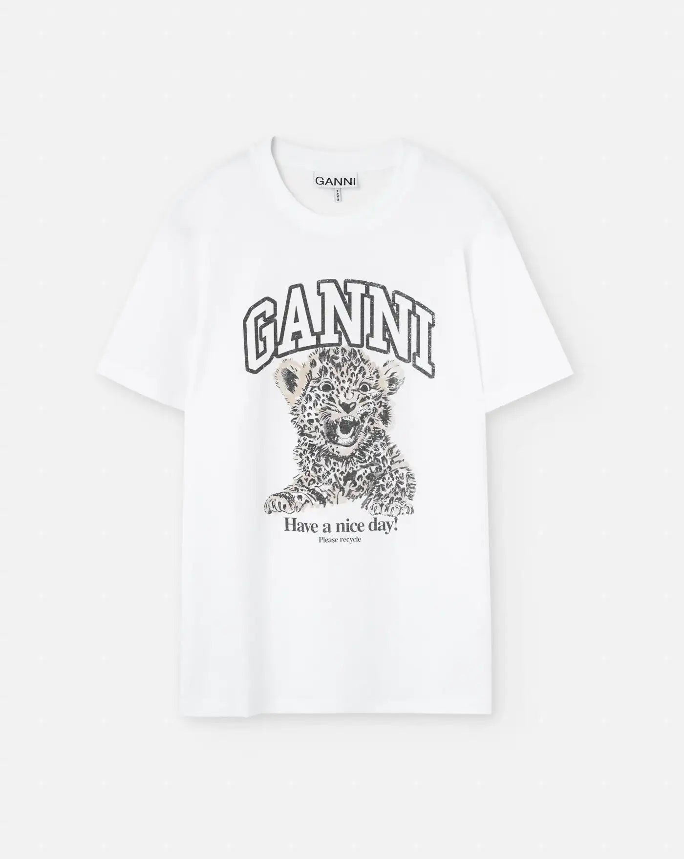 Camiseta Ganni Leopard T4124 943 GANNI