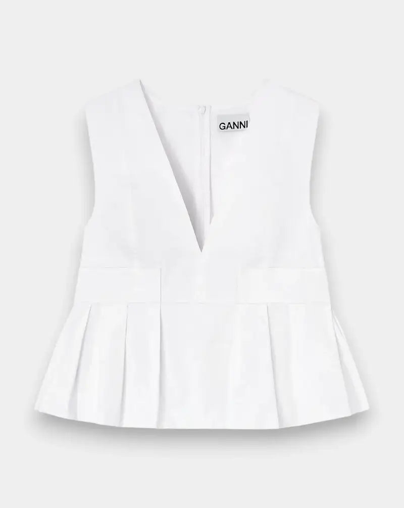 Top Ganni A1040124 151 BRIGHT WHITE GANNI