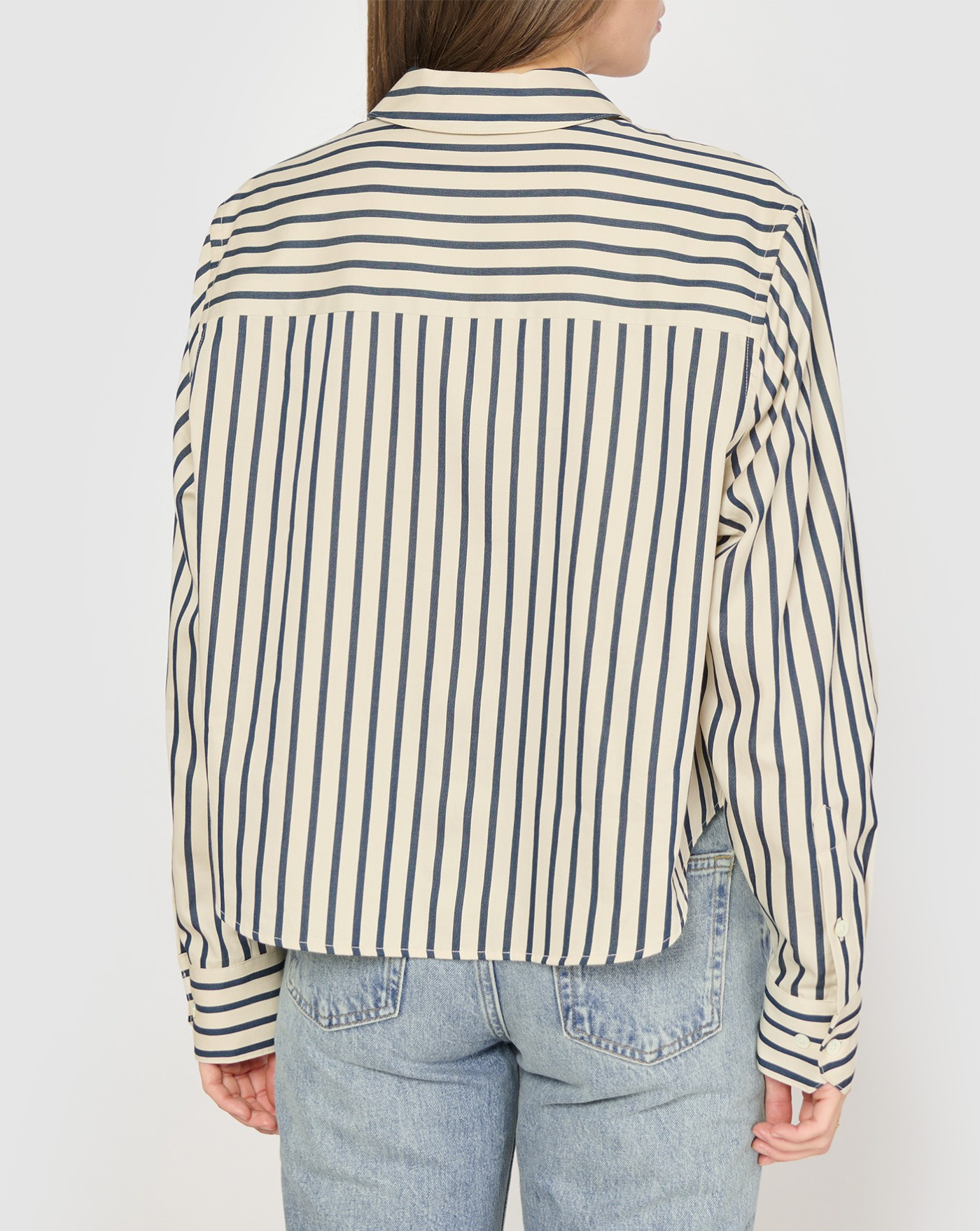 Camisa Anine Bing Essie Cropped Shirt A0712065STR13 ANINE BING