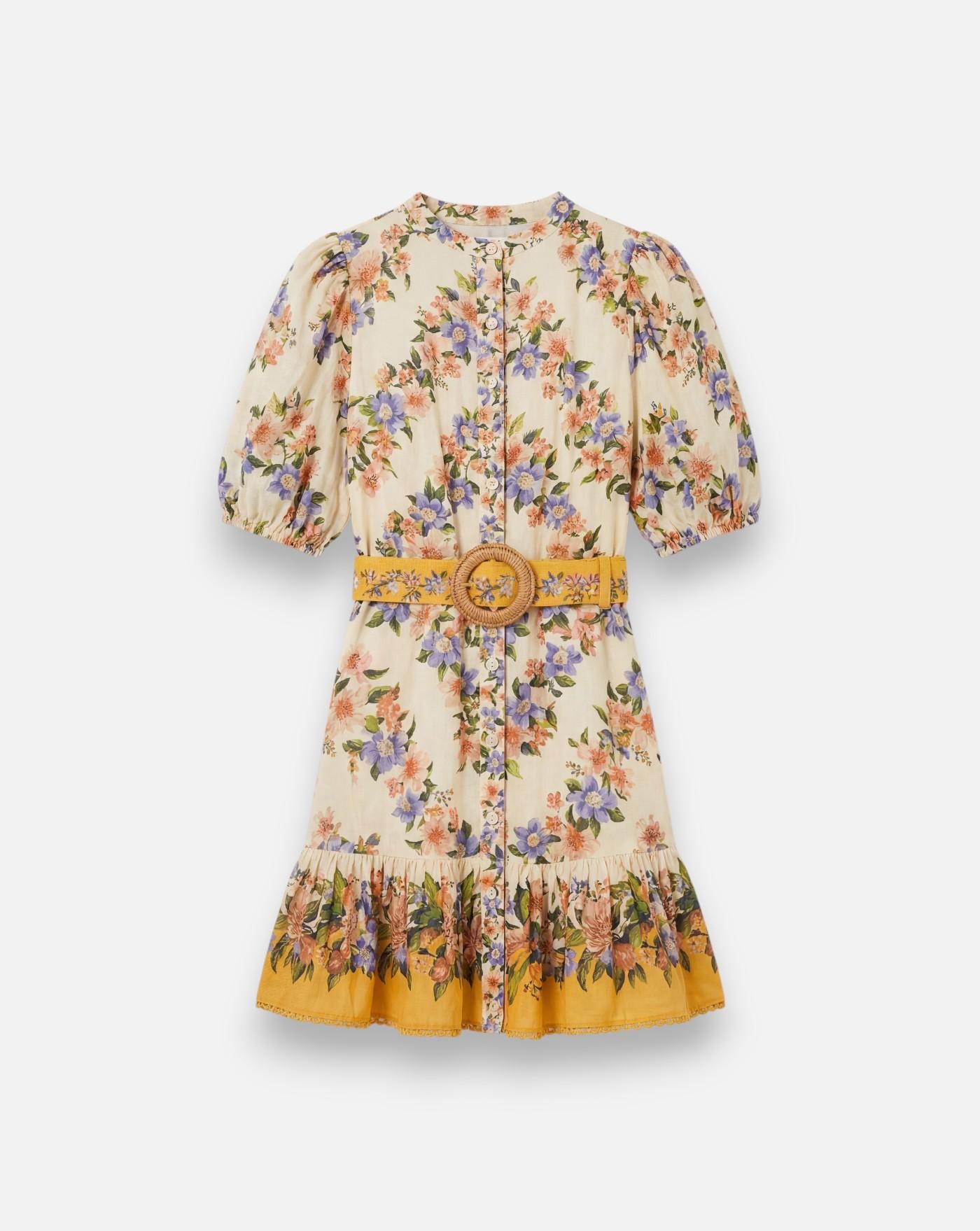 Vestido Farm Rio Hilo Stripes Sand Mini Dress 353546 26056 FARM RIO