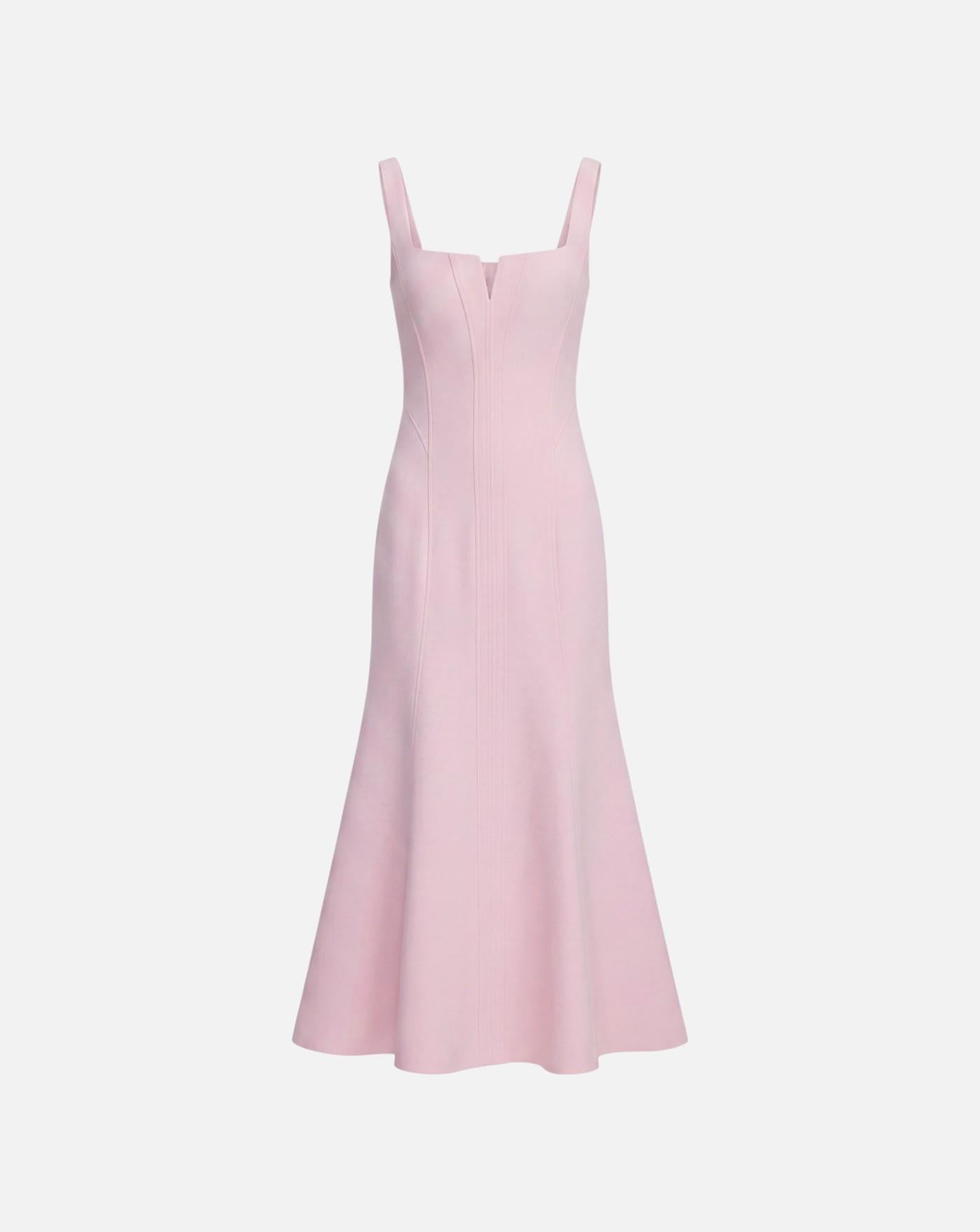 Vestido Self Portrait Pink Crepe Midi Dress SS26105MP PINK SELF-PORTRAIT