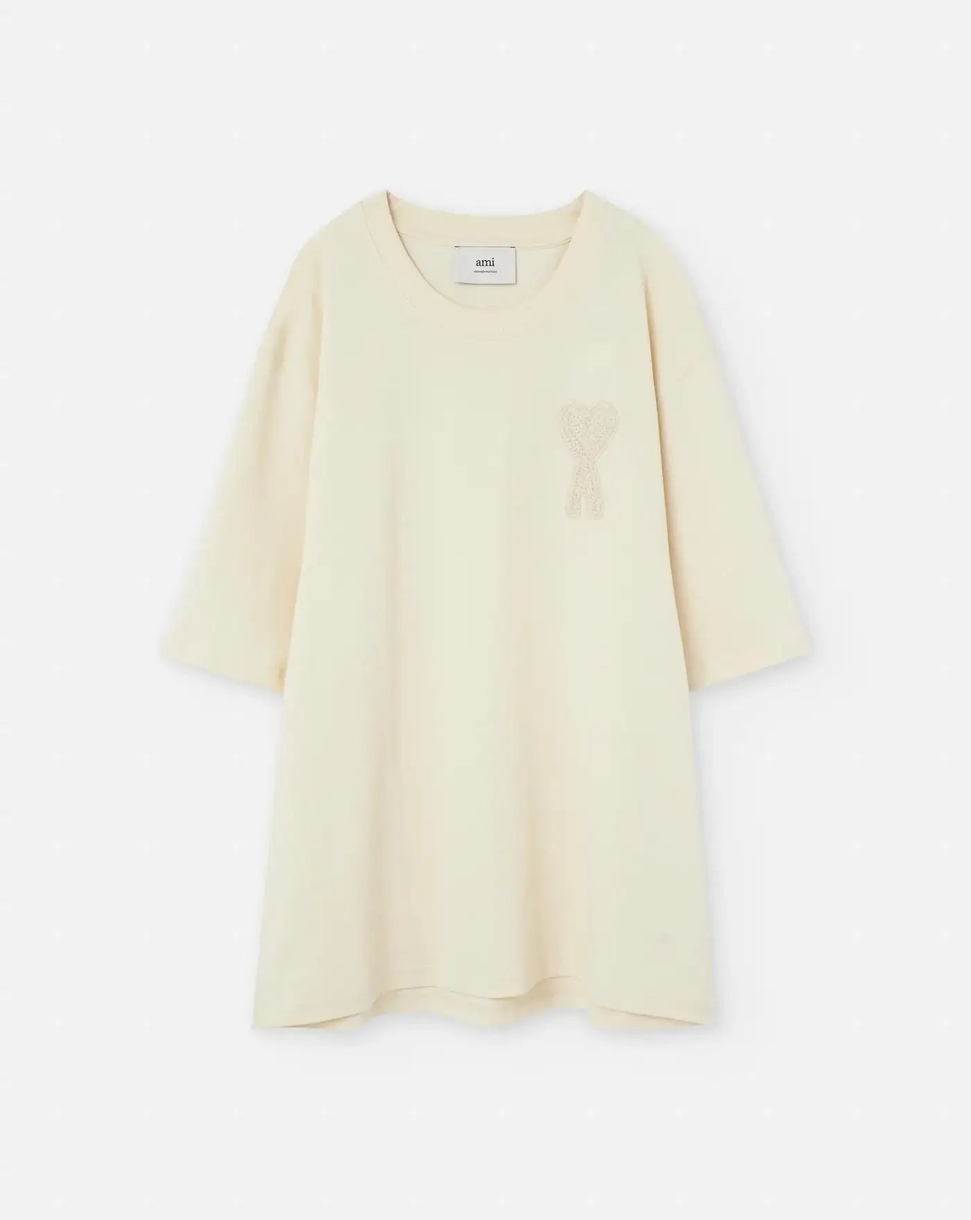 Camiseta Ami Paris Ami de Couer HTS055726 WHITE CREAM AMI PARIS