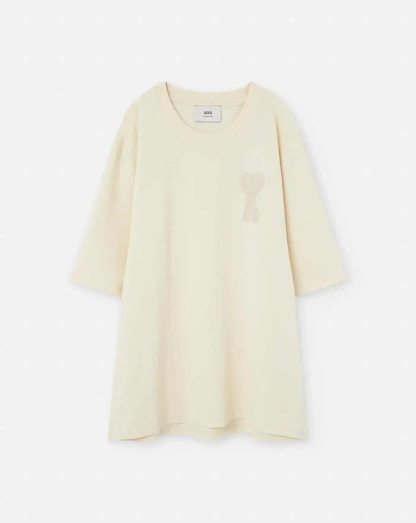 Camiseta Ami Paris Ami de Couer HTS055726 WHITE CREAM AMI PARIS