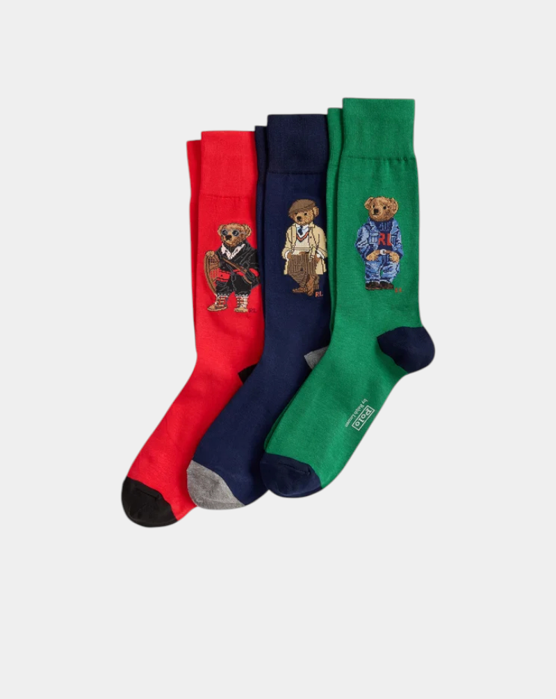 Calcetines Polo Ralph Lauren Bear 449P04717001 GREEN/NAVY/RED POLO RALPH LAUREN