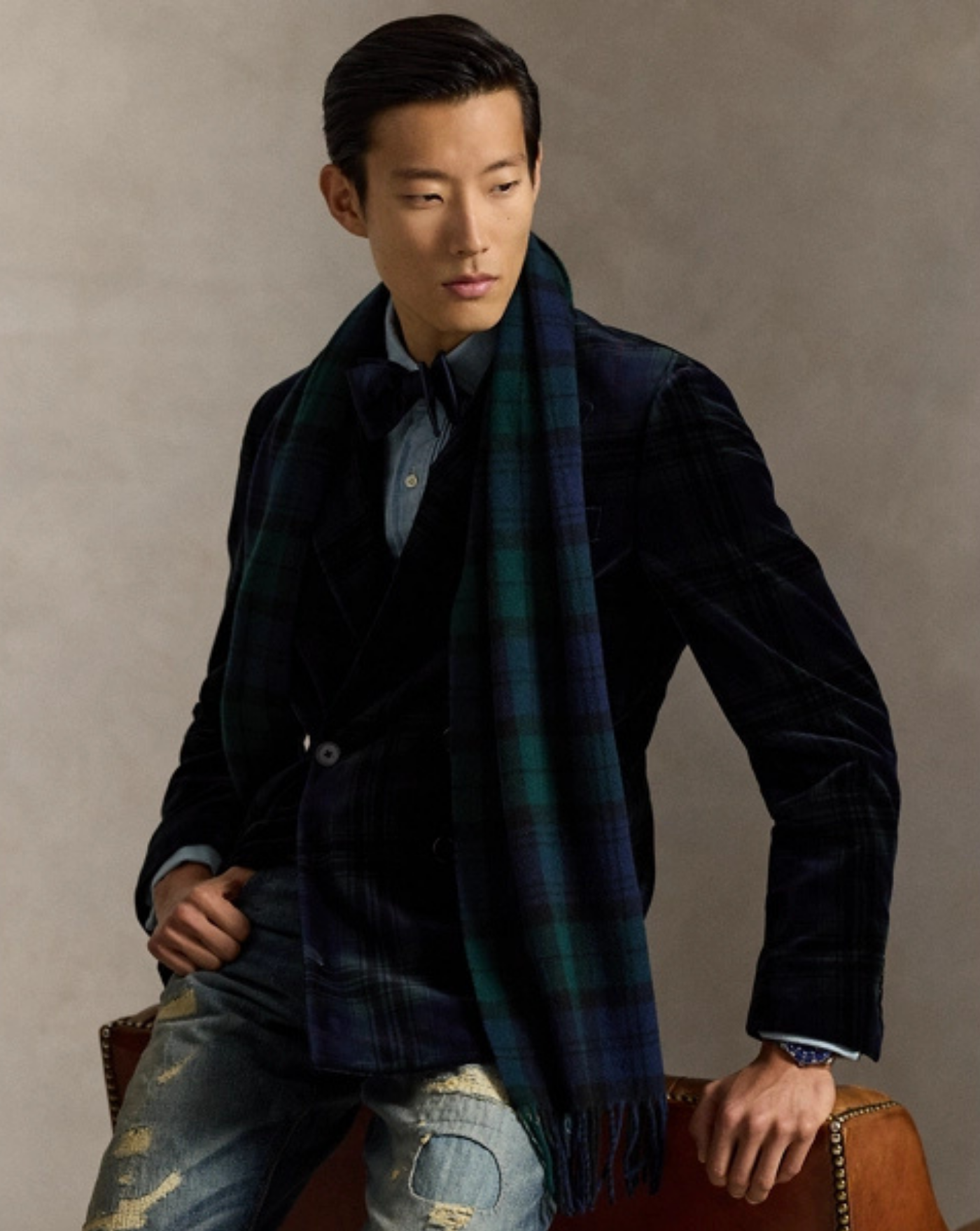 Bufanda Polo Ralph Lauren Cuadros 449959354002 BLACKWATCH POLO RALPH LAUREN