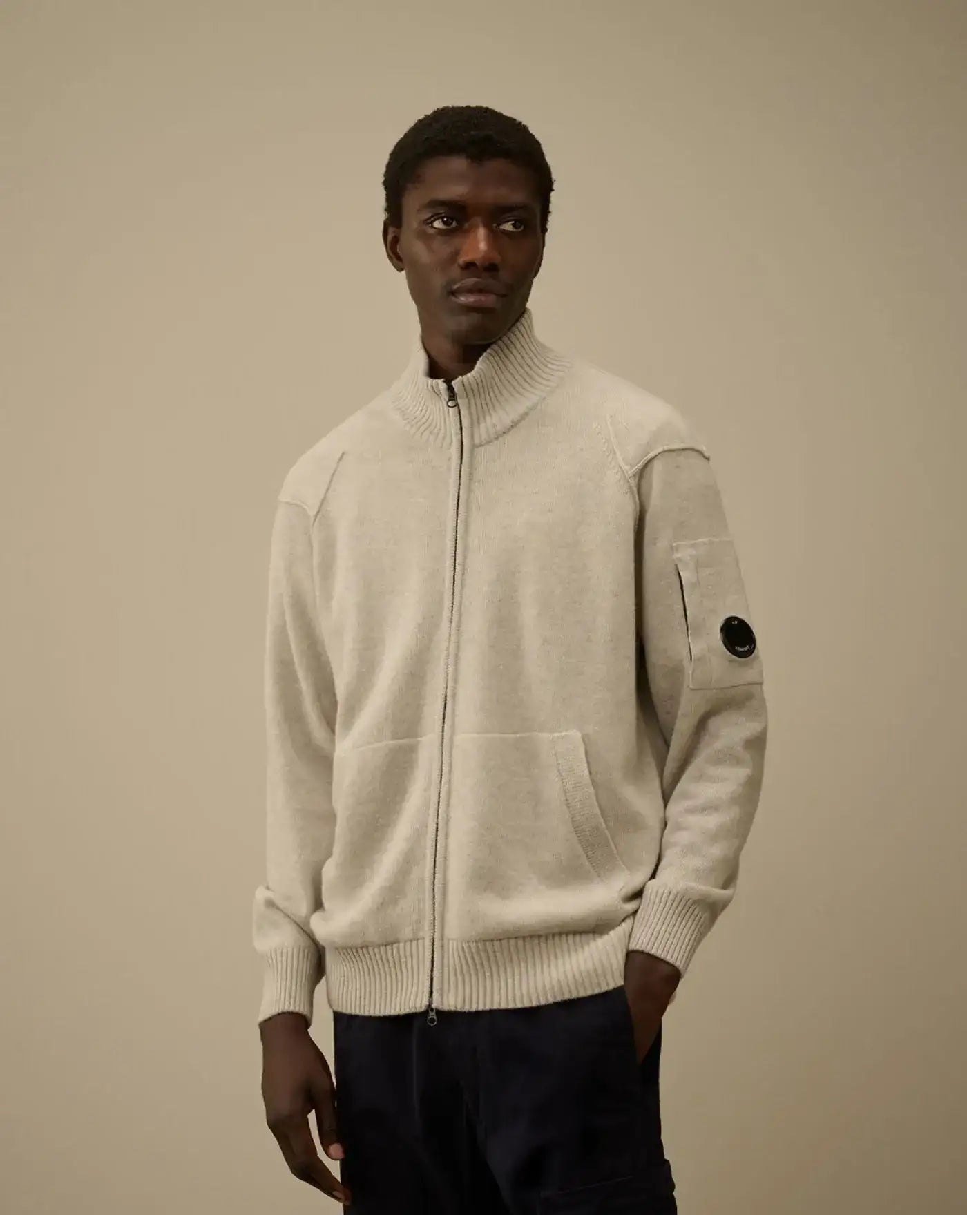 Jersey C.P. Company Lambswool GRS Full Zip Sweater 19CMKN708A110149A M13 C.P. COMPANY
