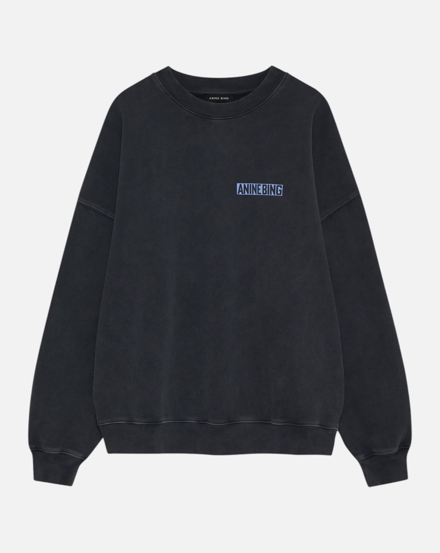Sudadera Anine Bing MILES SWEATSHIRT PALM - WASHED BLACK A0812599WBL1 WASHED BLACK ANINE BING
