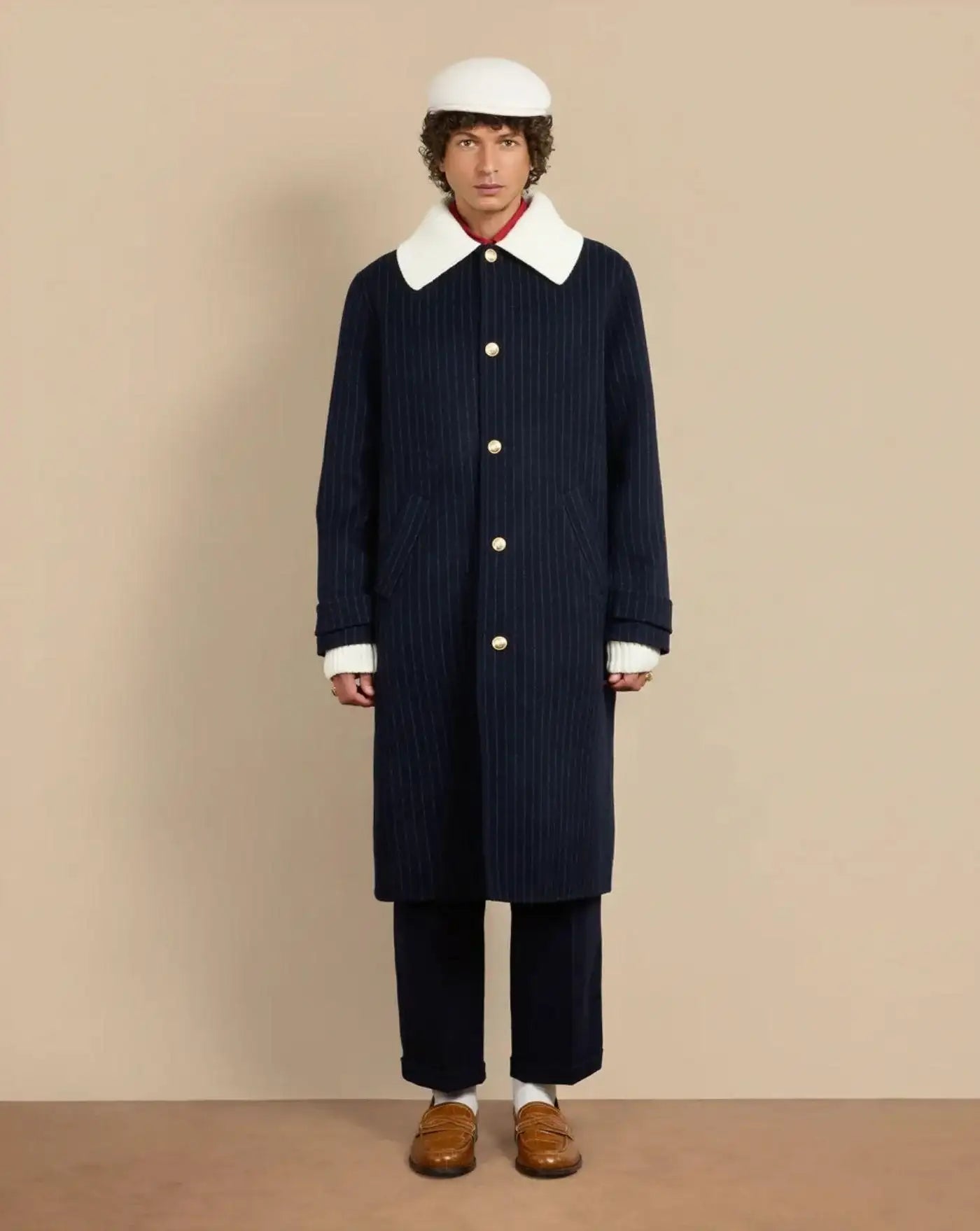Chaqueta Drole de Monsieur Le Manteau Pinstripes CT143 WO041 DNY DROLE DE MONSIEUR