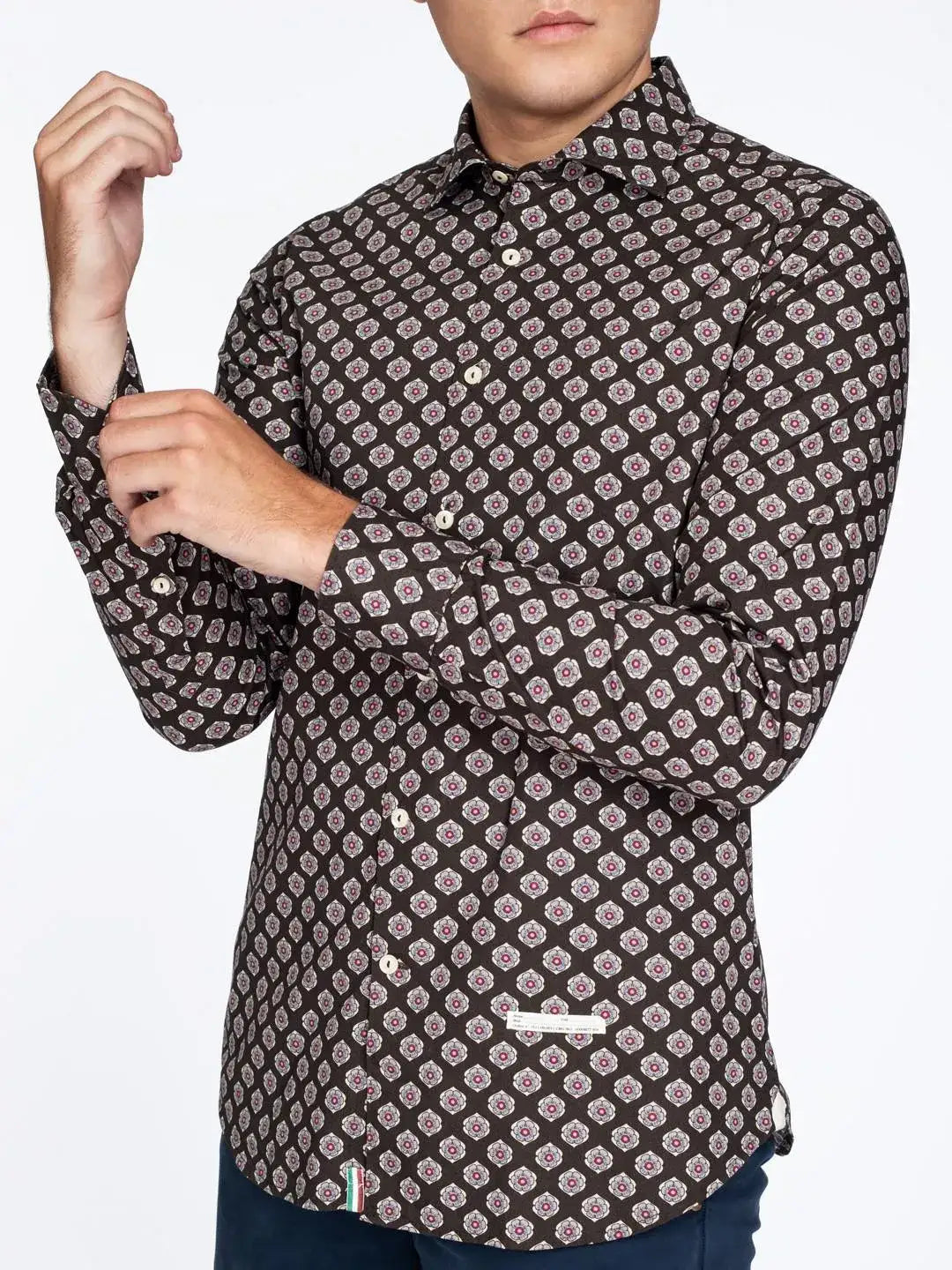 Camisa Tintoria Mattei Estampada 1U29NJWFR2 75 TINTORIA MATTEI