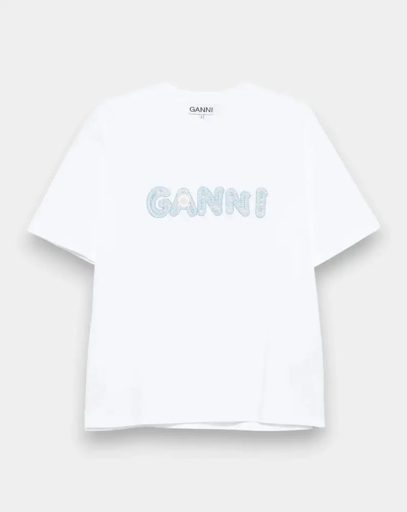 Camiseta Ganni Heavy Cotton Jersey<BR/> A1050188 151 GANNI