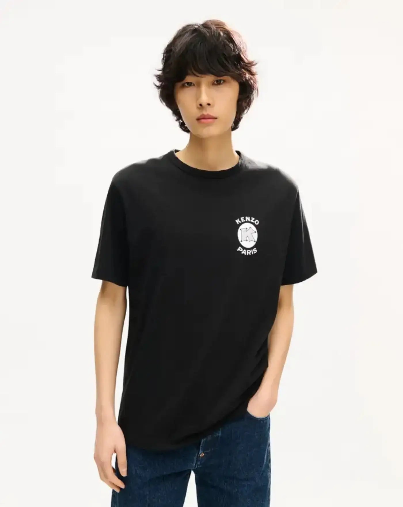 Camiseta de algodón 'KENZO Paris Emblem' FG65TS2954SG 99J BLACK KENZO