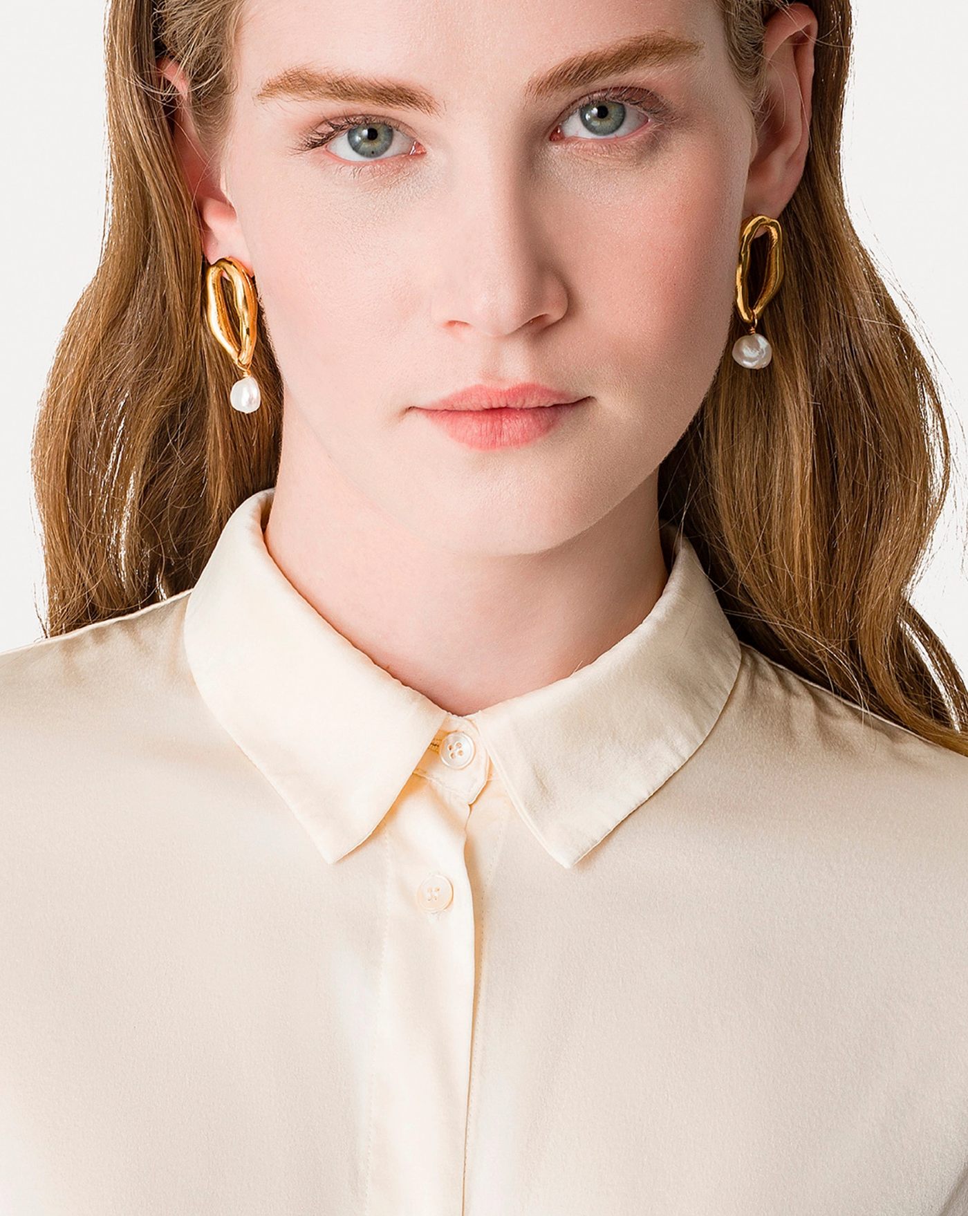 Camisa Forte Forte Essential Heavy Stretch Silk Satin 9934 3100 FORTE FORTE