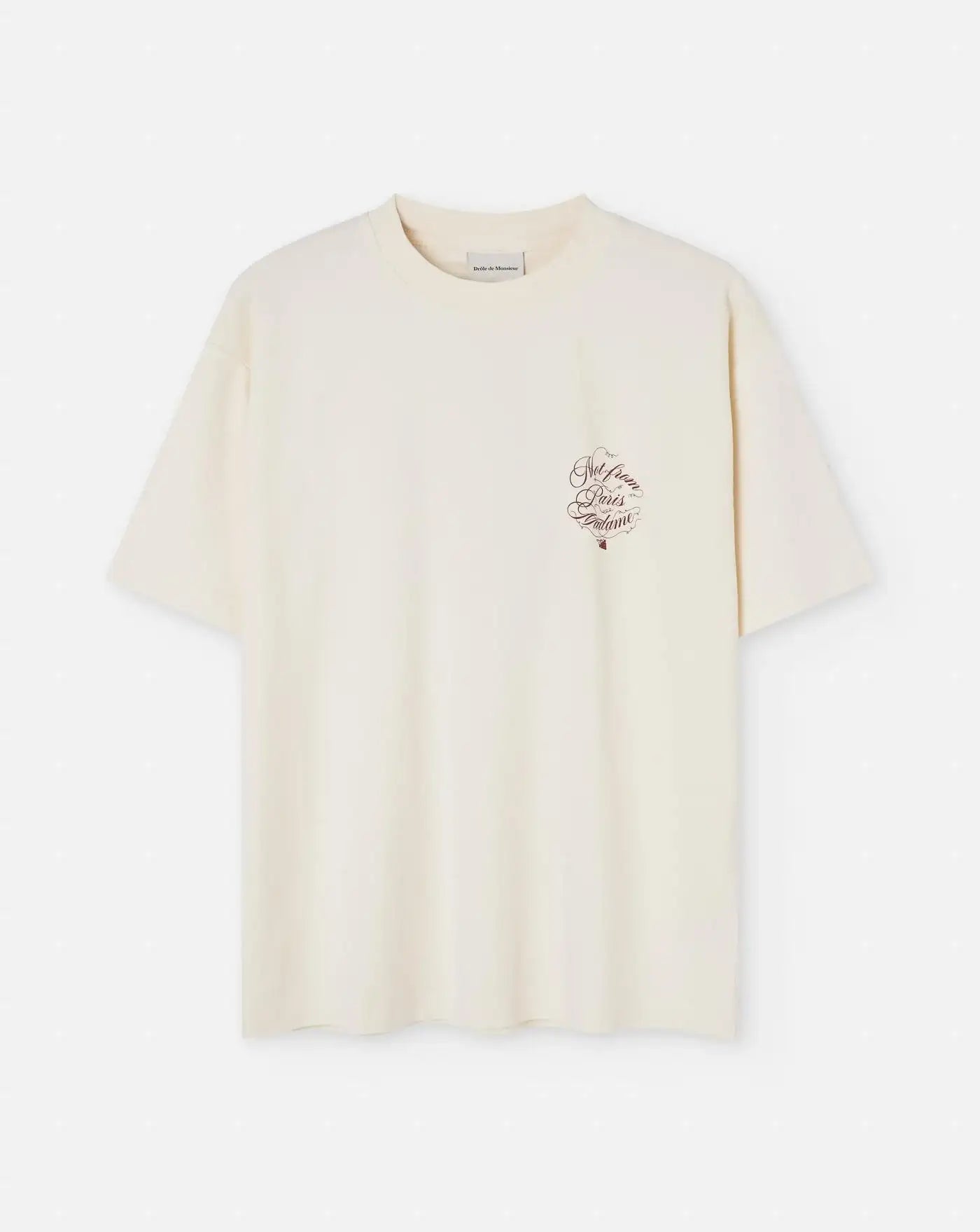 Camiseta Drole de Monsieur Le T-Shirt Slogan Vignes TS226 CO002 CM CREAM DROLE DE MONSIEUR