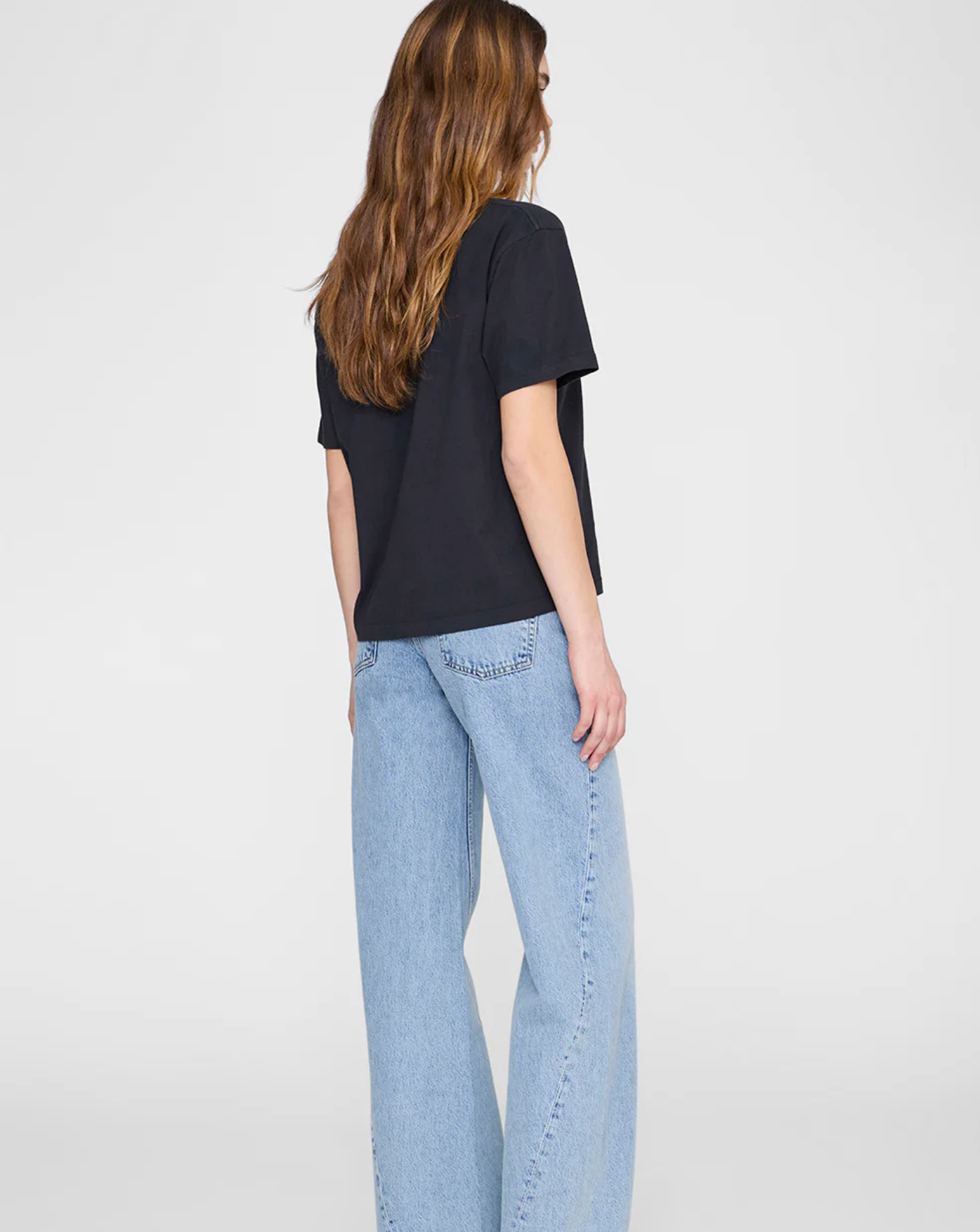 Camiseta Anine Bing Wagner Tee Stencil A0812382 VTG3VINTAGE BLACK ANINE BING