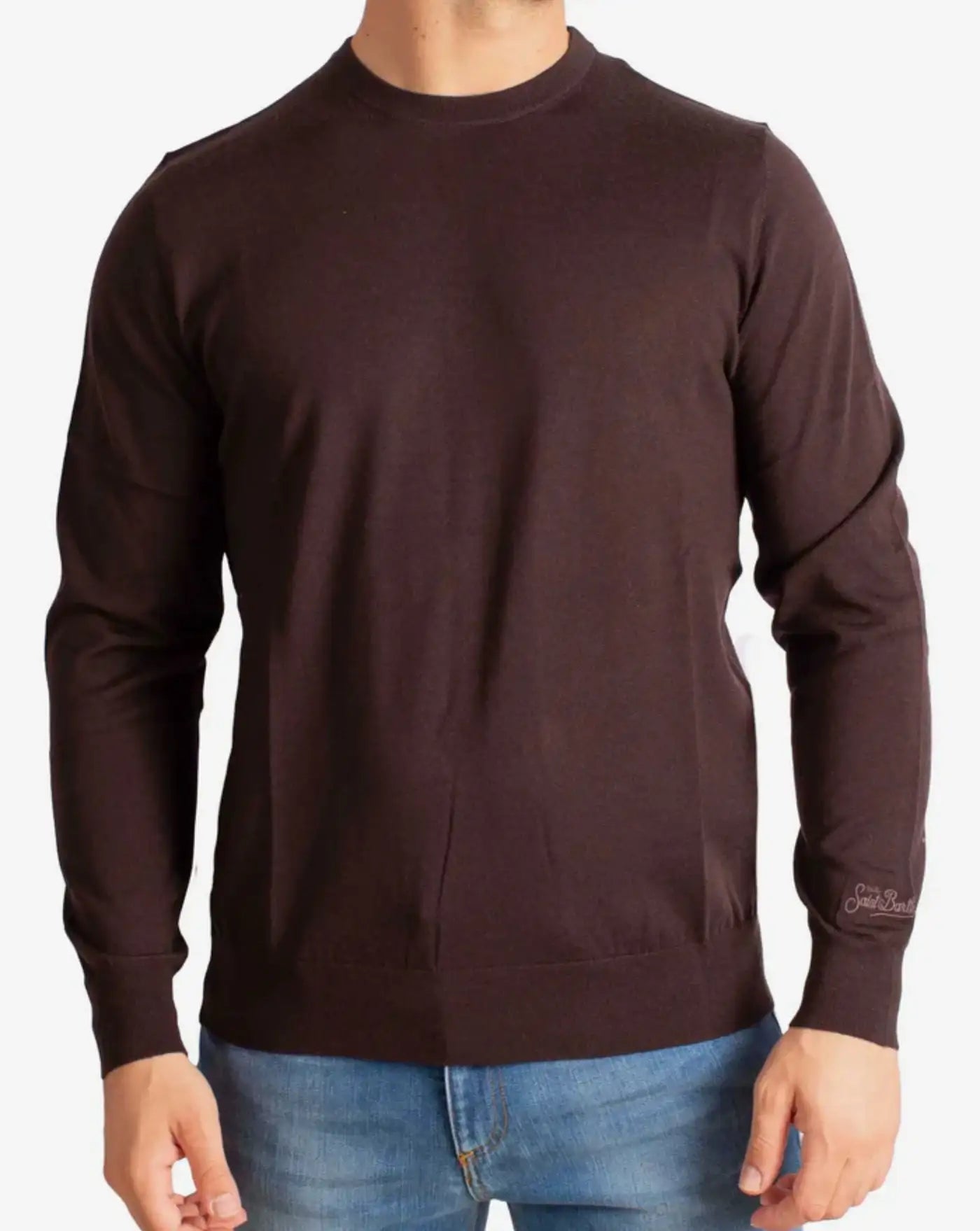 Jersey Mc2 Saint Barth Regent Merino REGE013 00029I18H BROWN MC2 SAINT BARTH