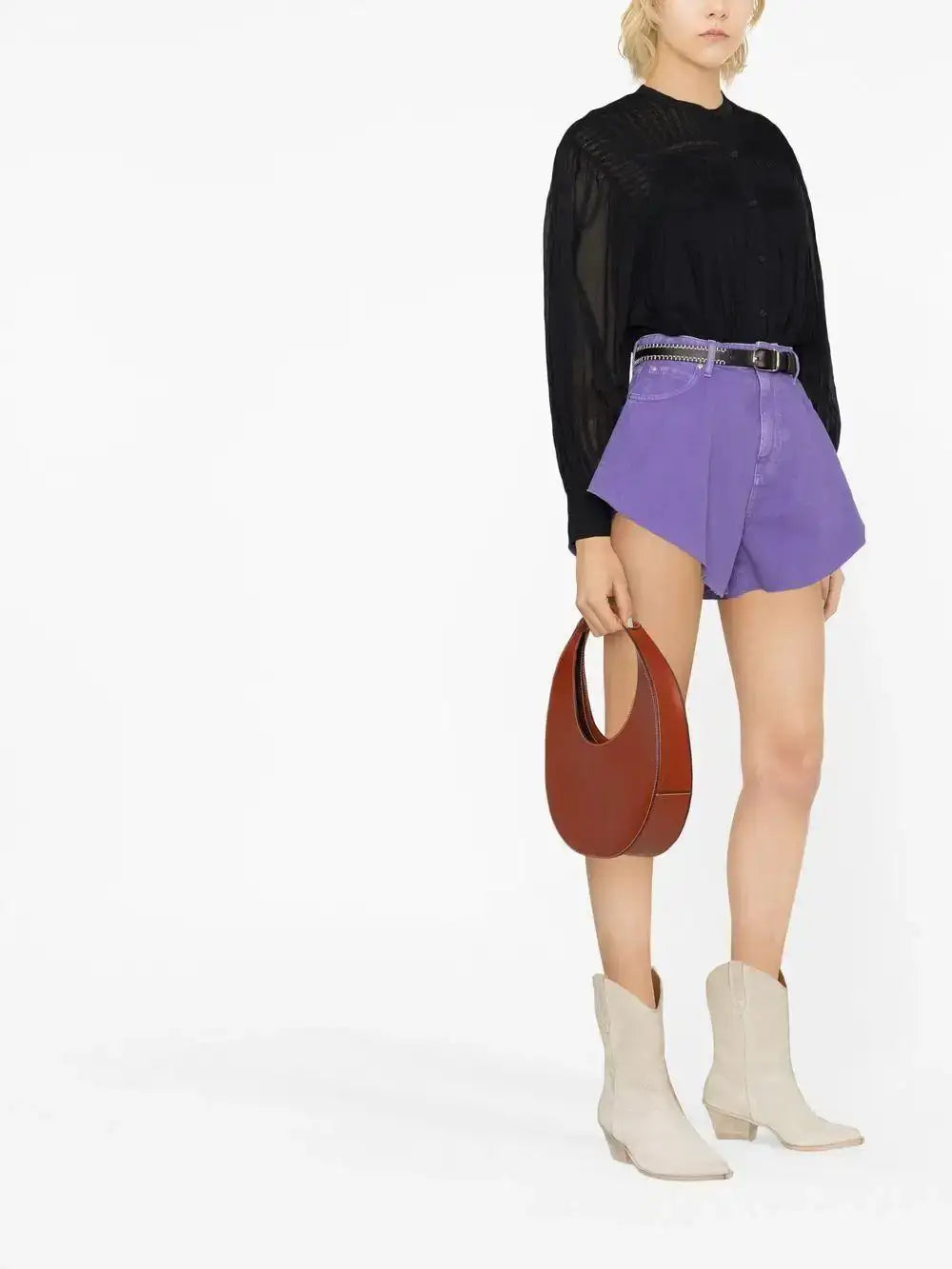 Blusa Isabel Marant Plalia HT0002FCB3J04E 01BK ISABEL MARANT