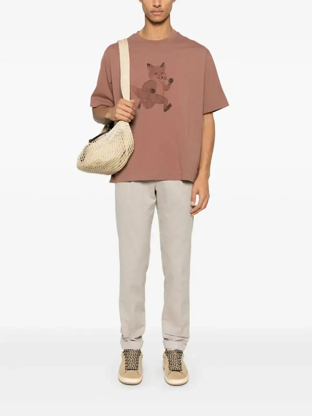 Camiseta Maison Kitsuné Speedy Fox OM00109KJ0008 0112 MAISON KITSUNE