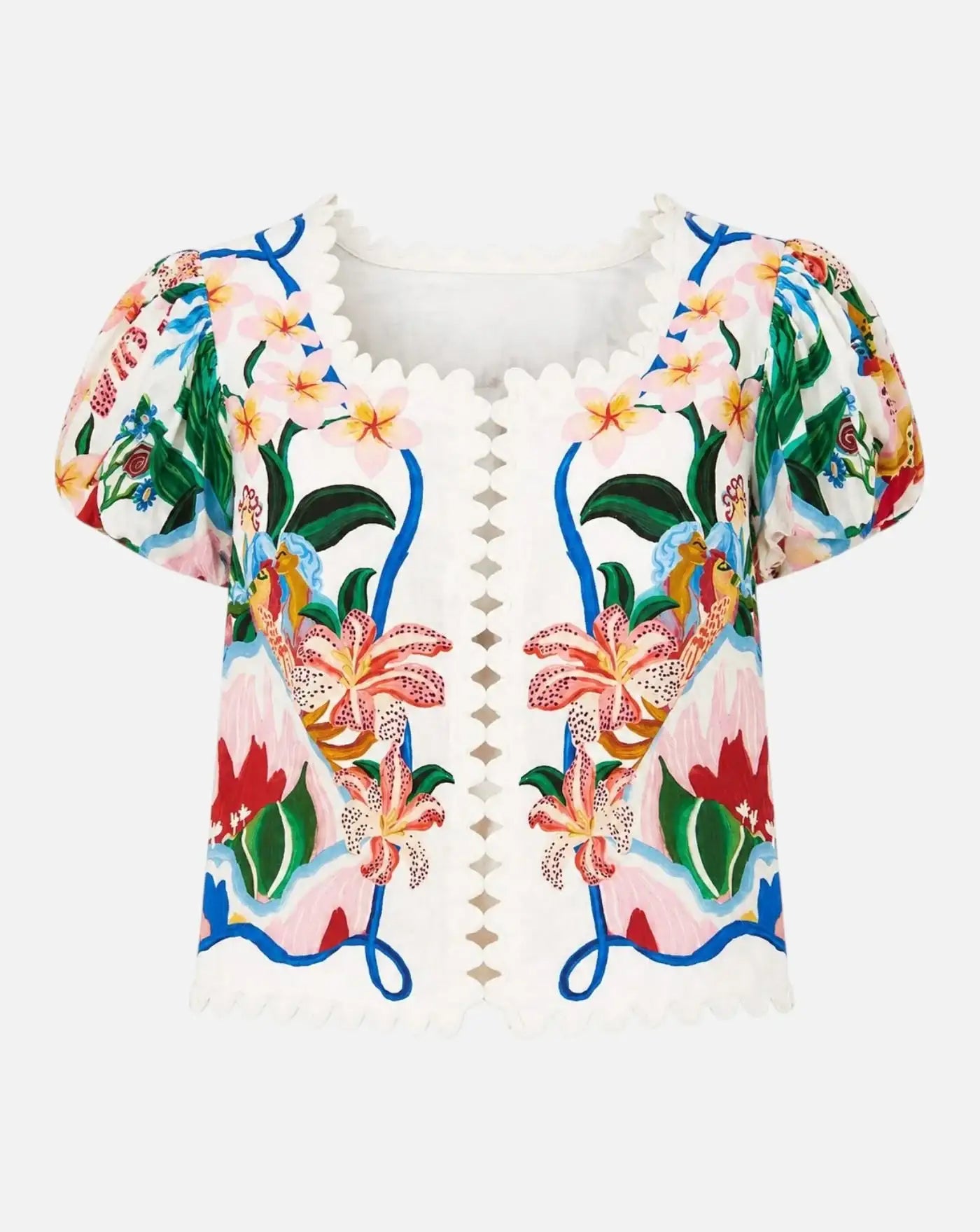 Blusa Farm Rio Garden of Life Scarf Off-white<BR/> 363552 OFF WHITE FARM RIO