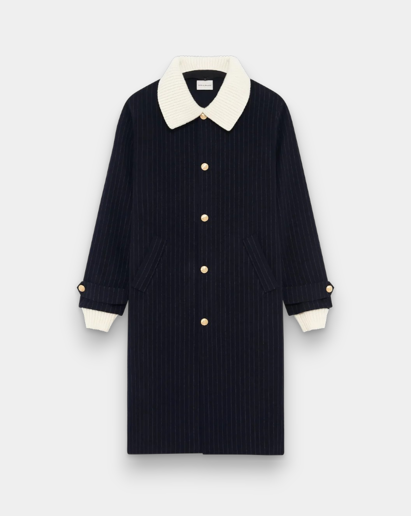 Chaqueta Drole de Monsieur Le Manteau Pinstripes CT143 WO041 DNY DROLE DE MONSIEUR