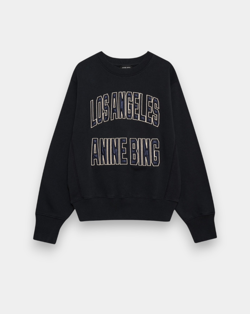 Sudadera Anine Bing Harry Shrunken A0811677VTG BLACK ANINE BING