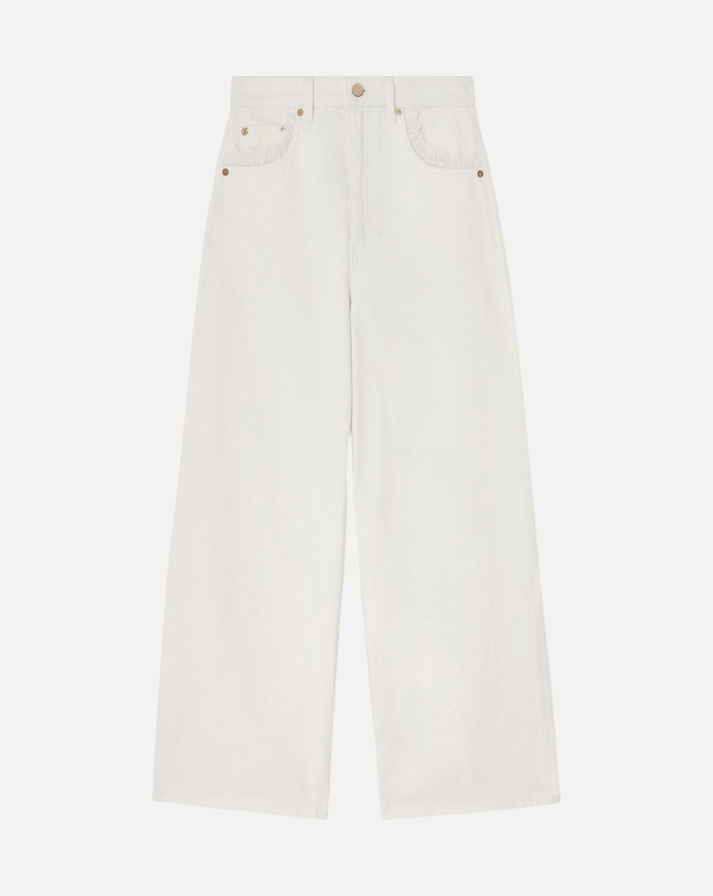 Pantalon Ganni White Denim Lari Jeans<BR/> A1190020 151 GANNI