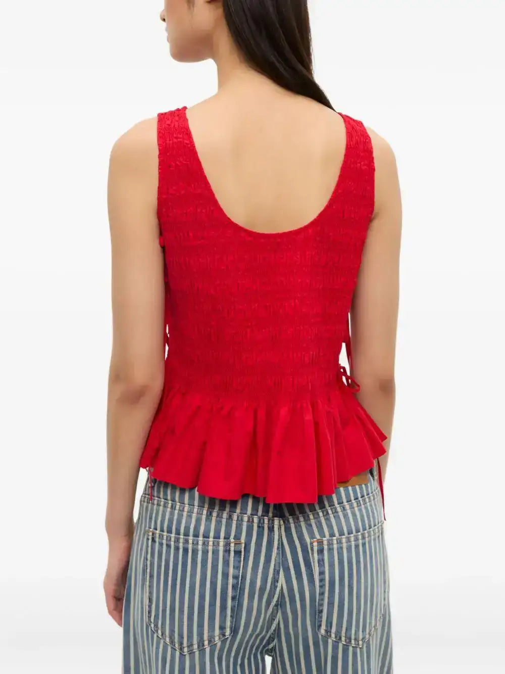 Top Ganni Cotton Poplin Smock W0904 474 GANNI