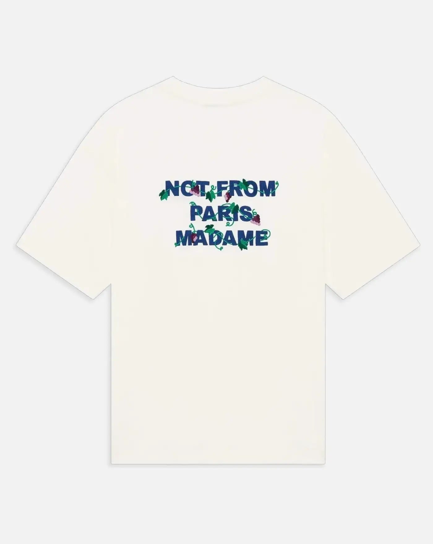 Camiseta Drole de Monsieur Vine Embroidered Slogan T-shirt TS327 CO248 OW DROLE DE MONSIEUR