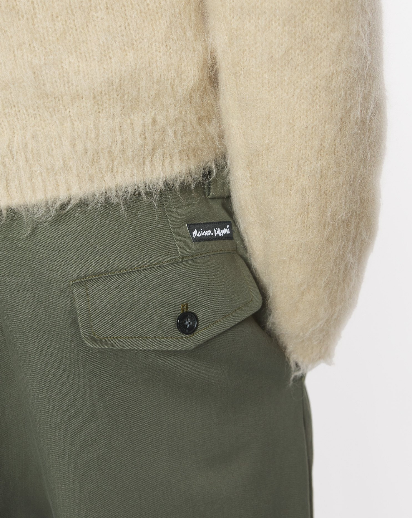 Pantalon Maison Kitsune Relaxed Pleated Pan PM01125WW9043 0079 MAISON KITSUNE