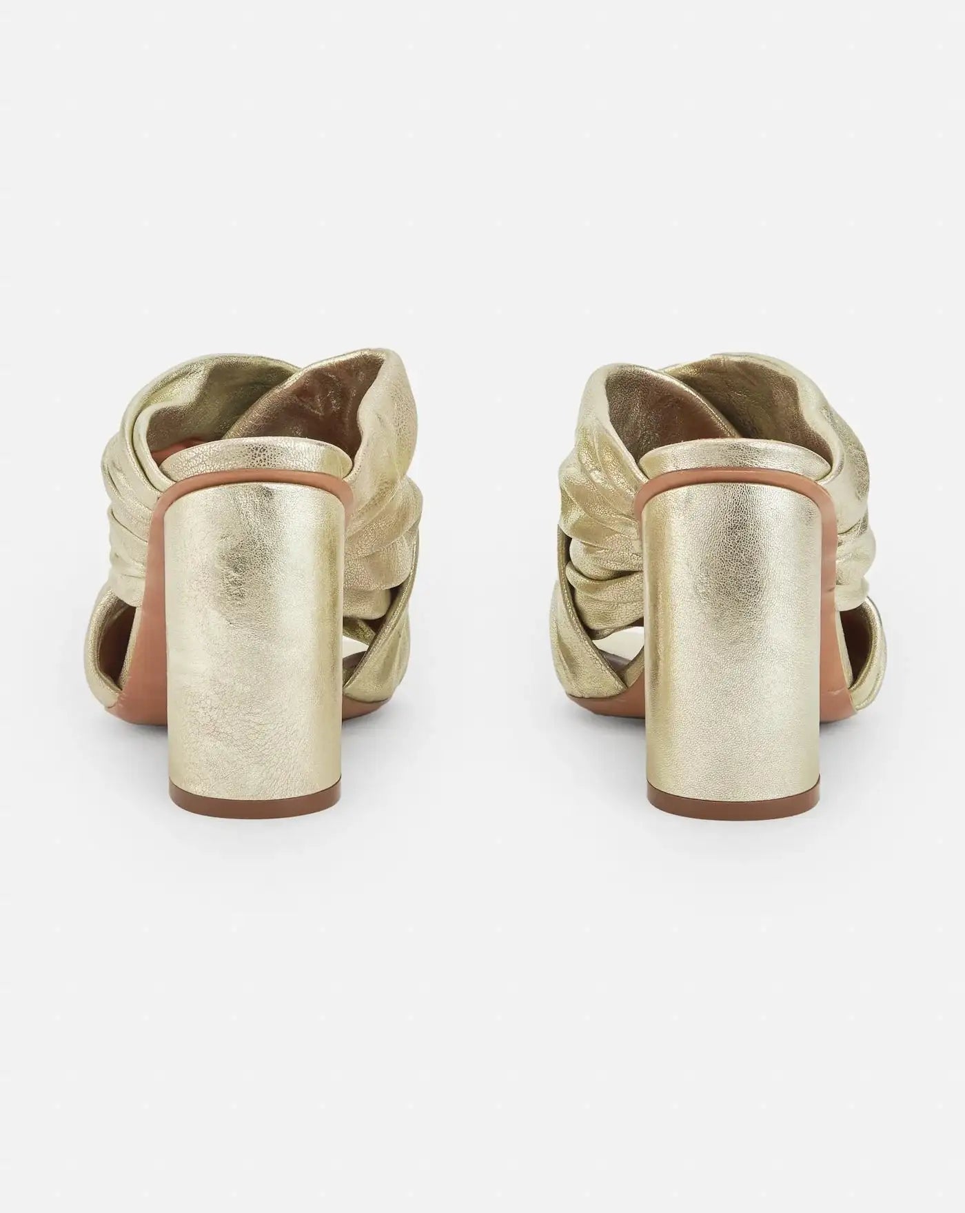 Zapatos Forte Forte Heeled Laminated Leather 13704 SILVER FORTE FORTE