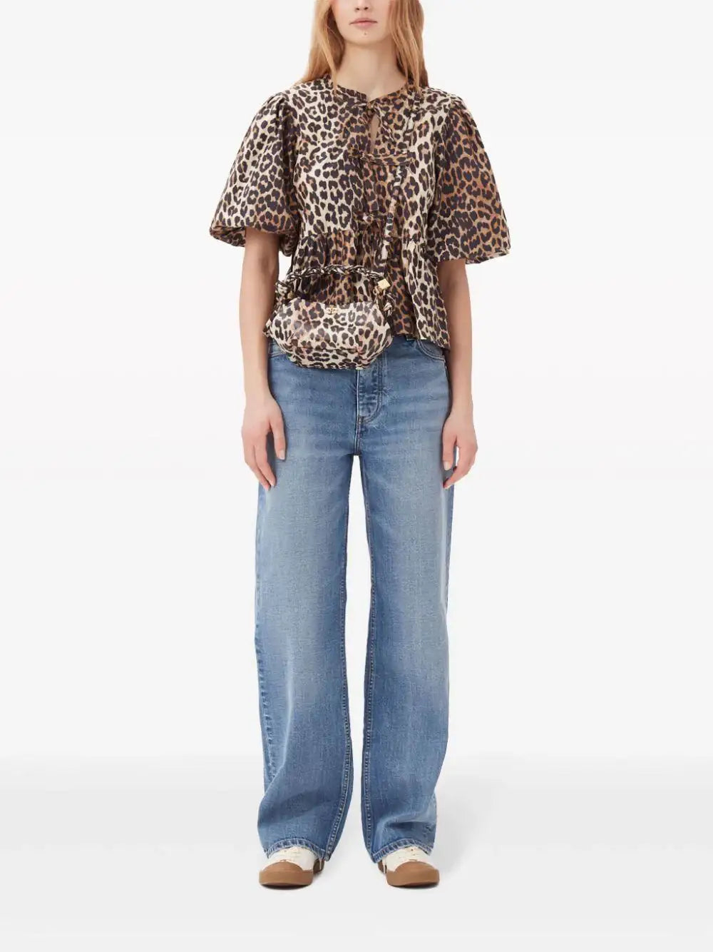 Top Ganni Leopard F9116 943 GANNI