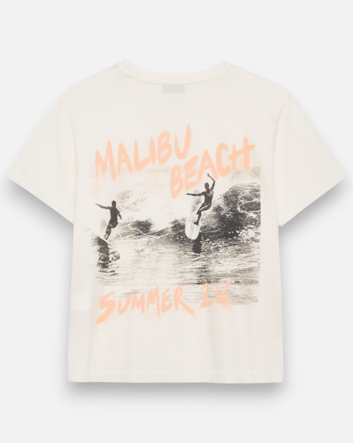 Camiseta Anine Bing SHELLEY TEE SURFER - WASHED BUTTERCREAM A0812214WKHA2 WHASHED BUTTERCREAM ANINE BING