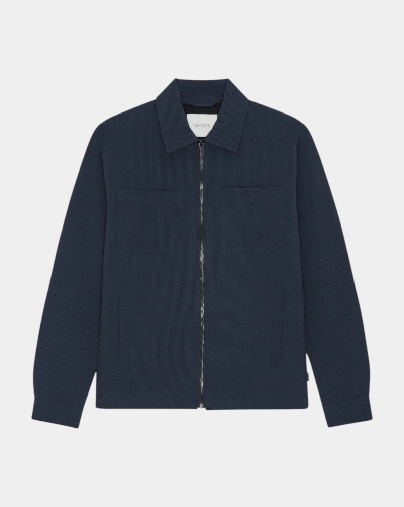 Chaqueta Les Deux Marseille Seersucker Zipper Jacket 1001366 460 LES DEUX