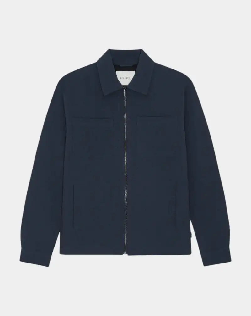 Chaqueta Les Deux Marseille Seersucker Zipper Jacket 1001366 460 LES DEUX