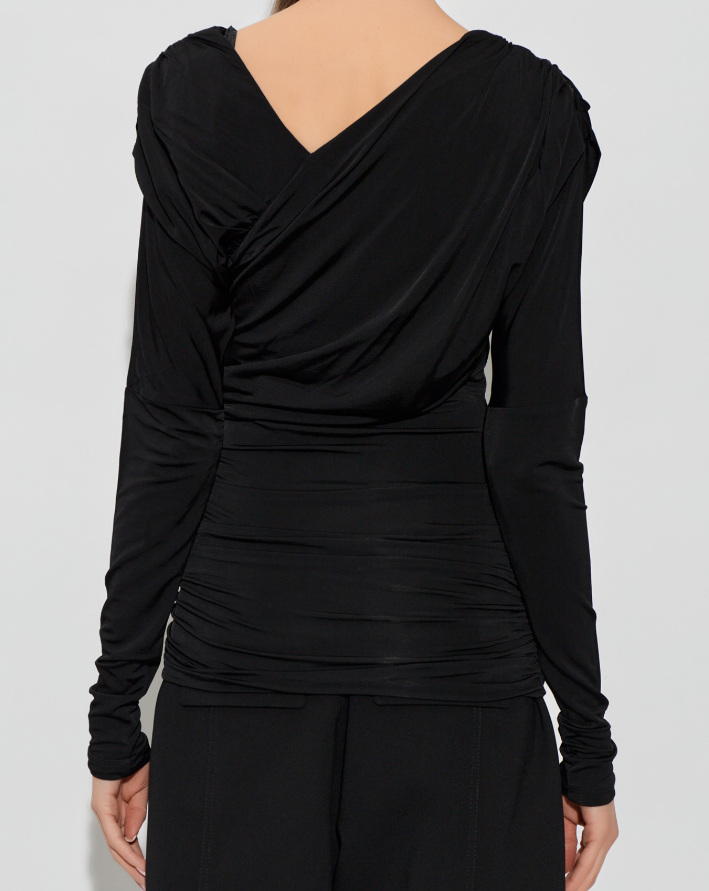 Blusa Ganni Ruched Blouse A1040082 099 GANNI