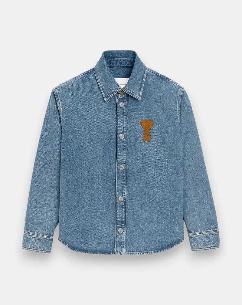 Camisa Ami Paris Denim UJK897DE0046 480 AMI PARIS
