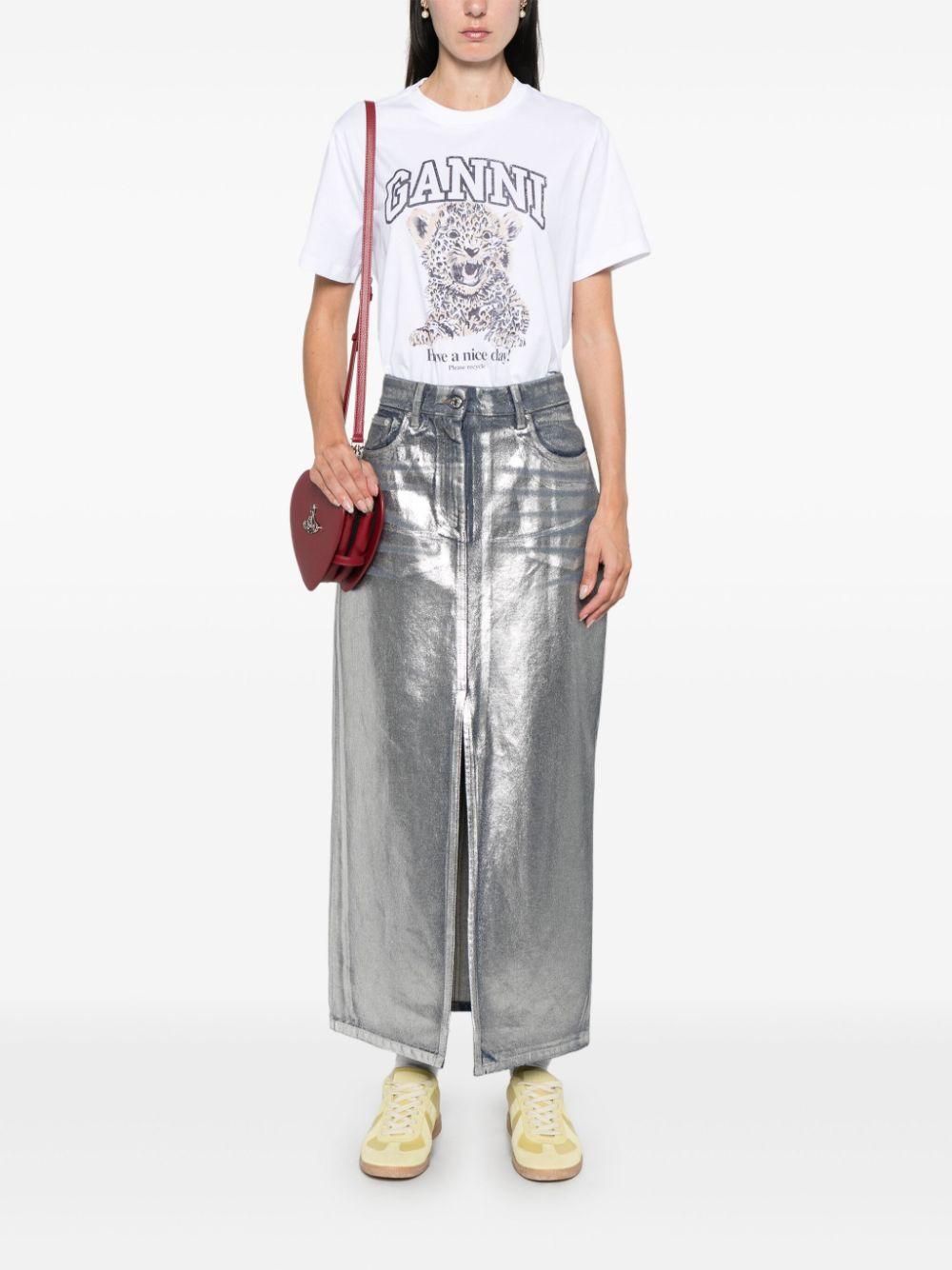 Camiseta Ganni Leopard T4124 943 GANNI