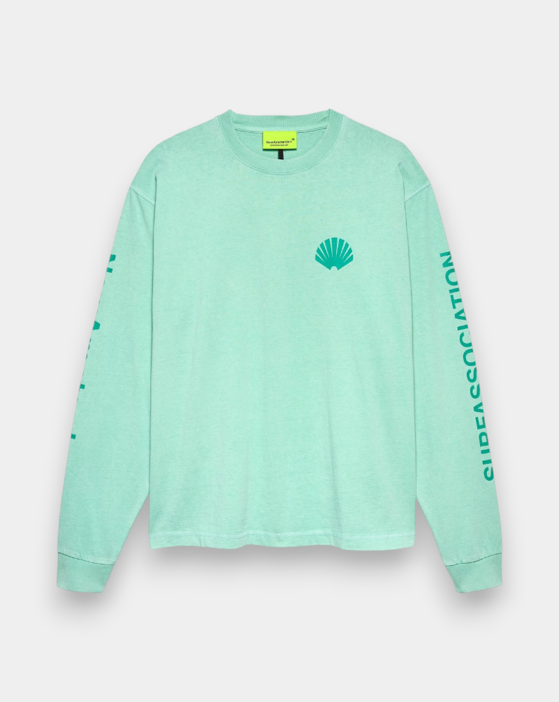 Camiseta New Amsterdam Logo Longsleeve Ocean 2601106002 WAVE/SEA GREEN NEW AMSTERDAM