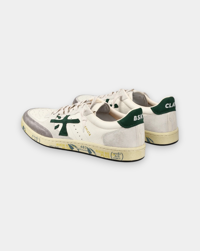 Zapatillas Premiata Basket Clay Var 7623 BSKTCLAY 7623 WHITE/GREEN PREMIATA