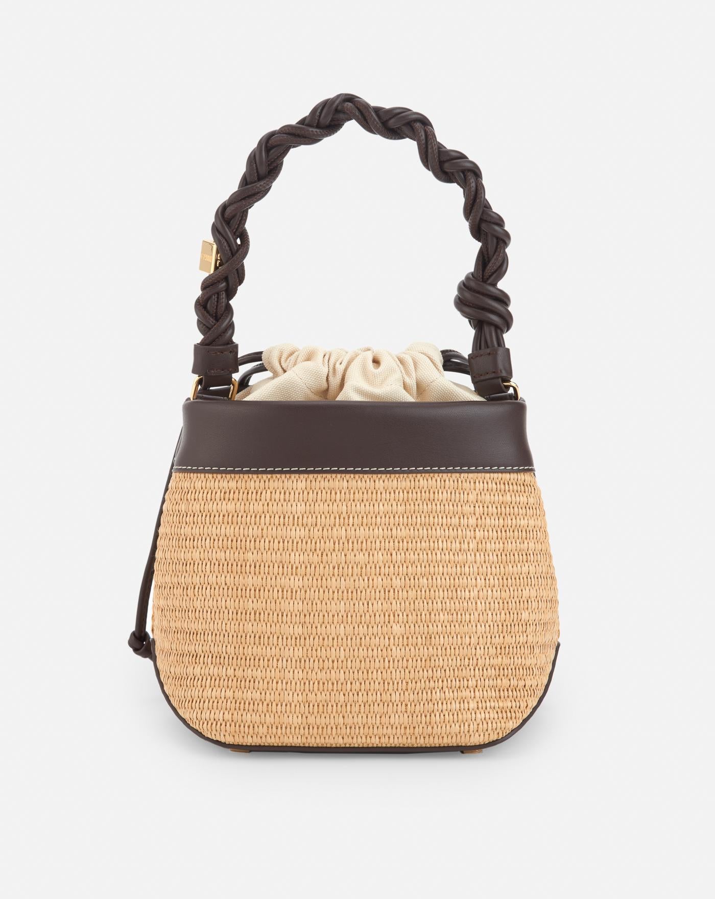 Bolso Ganni Bou Bucket Bag Raffia A6611 901 GANNI