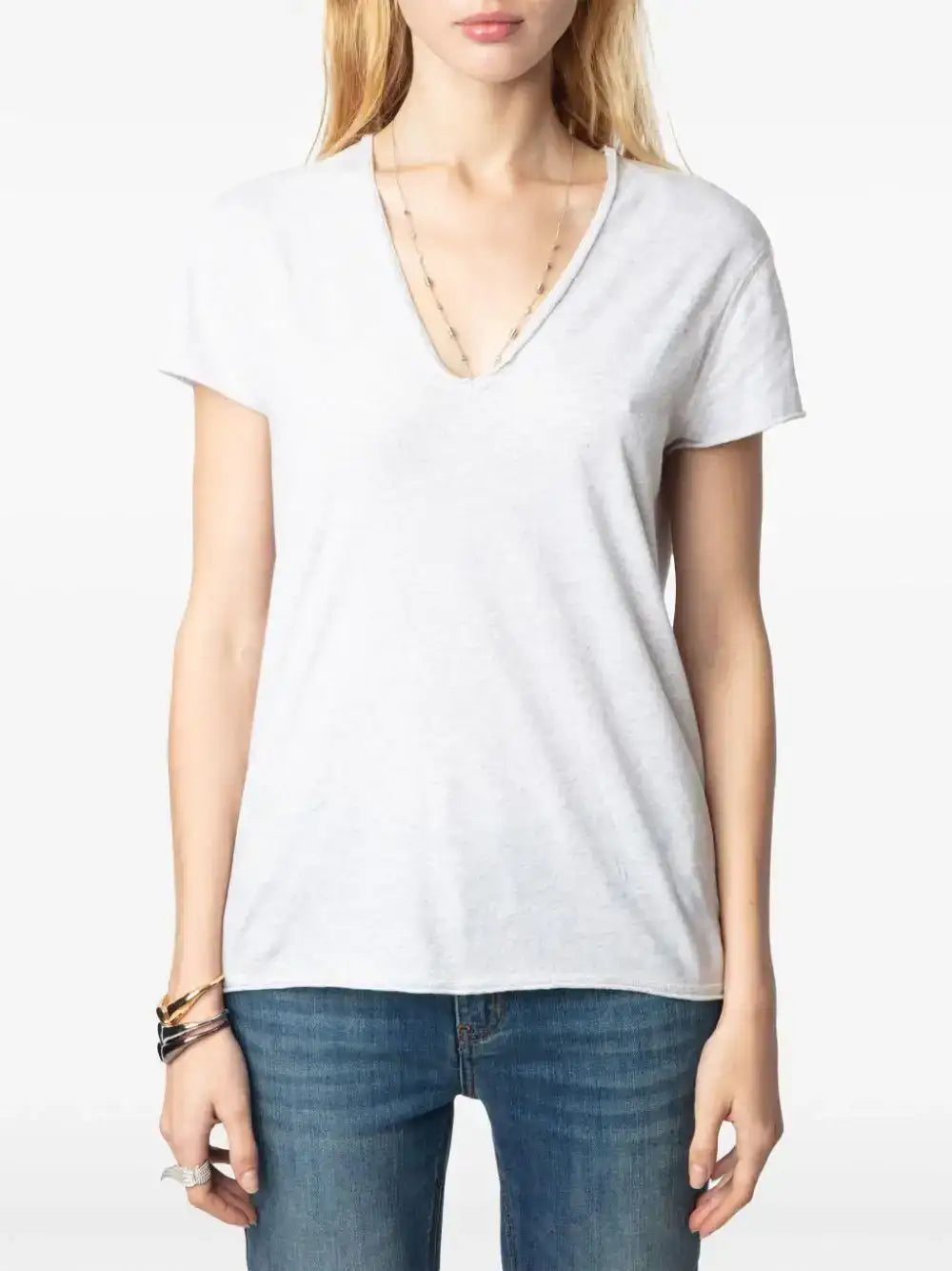 Camiseta Zadig & Voltaire Story Cl Fishnet Call me Baby JWTS02680 GRIS ZADIG & VOLTAIRE