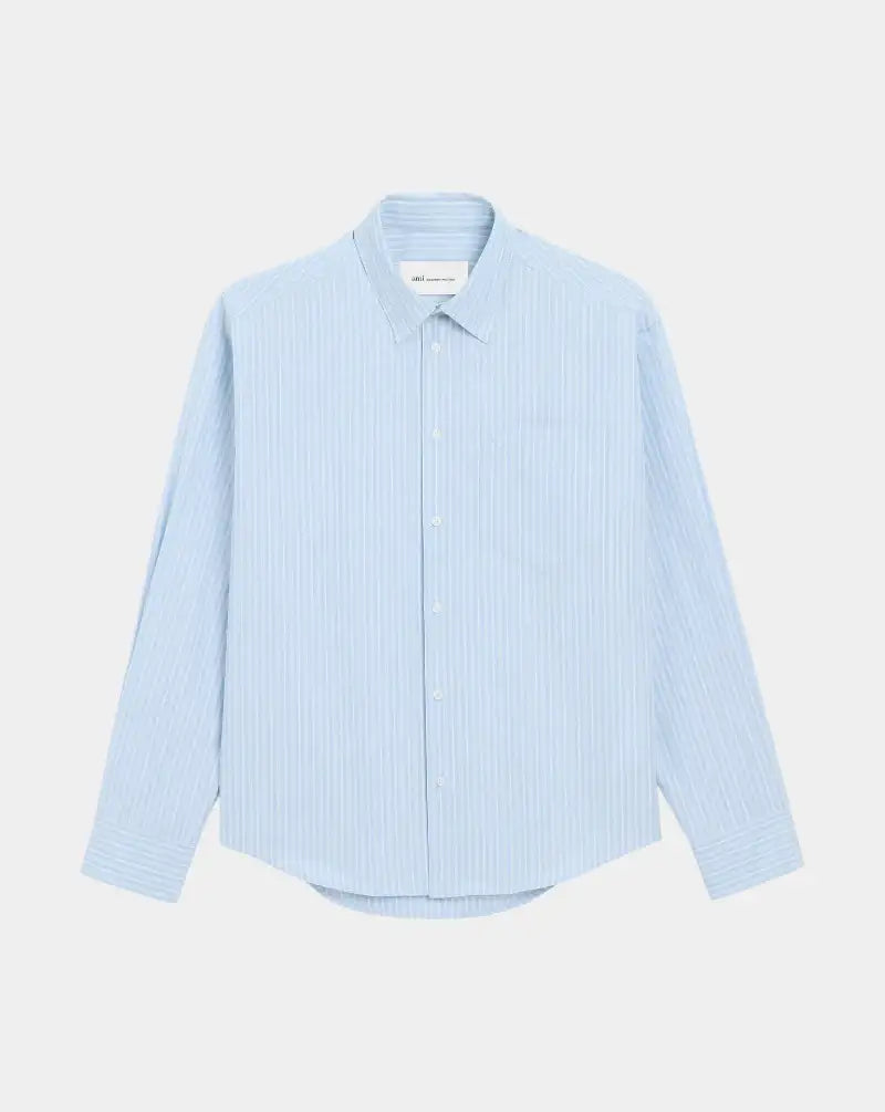 Camisa Ami Paris Boxy Long Sleeves Hirt Button Down Collar USH766CO0219 4844 AMI PARIS