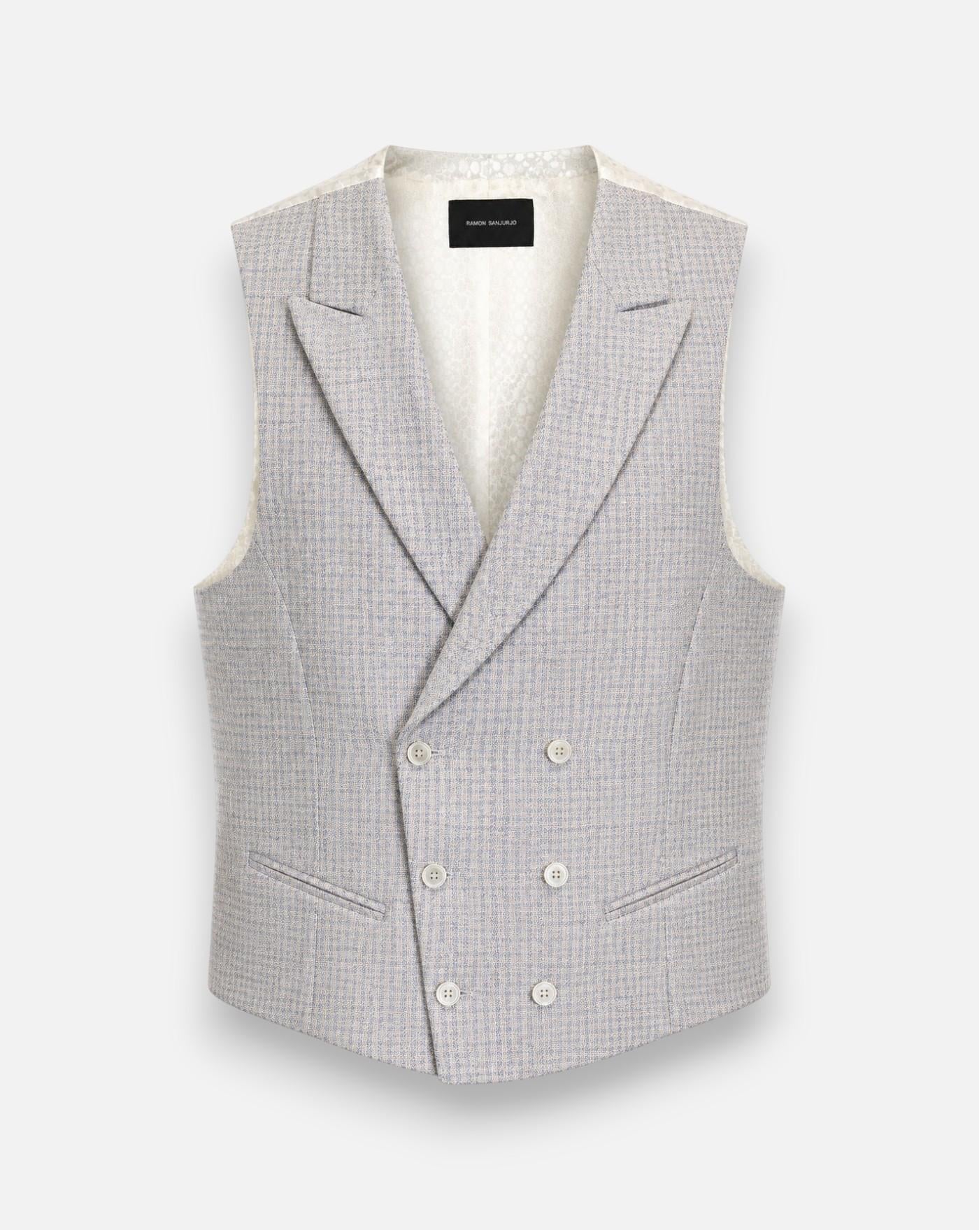 Chaleco Ramon Sanjurjo Cruzado 3636-3663-31 GREY/BLUE RAMON SANJURJO