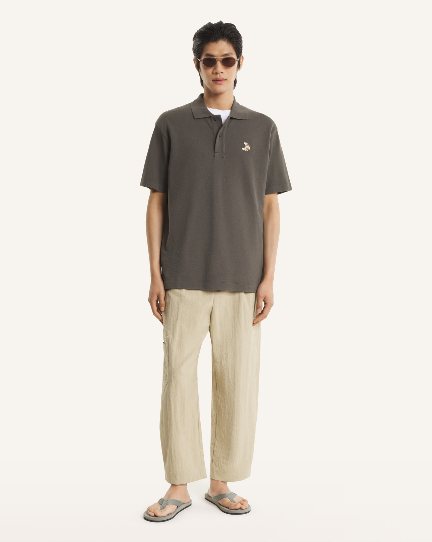 Polo Maison Kitsune Dreaming Fox QM00201KP0001 0453 MAISON KITSUNE