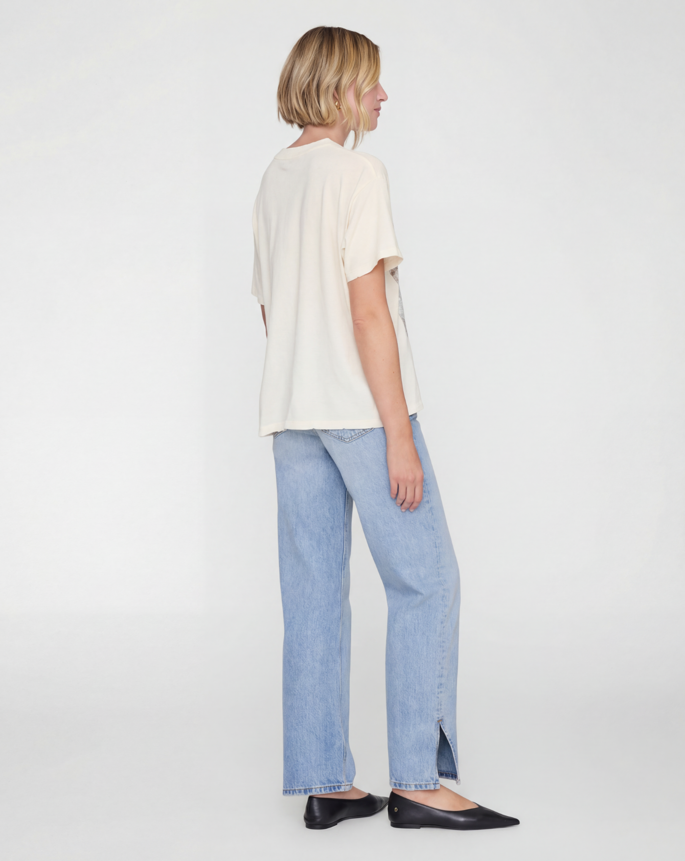 Camiseta Anine Bing Cade Tee Windflowers A0812078 OFW1OFF WHITE ANINE BING