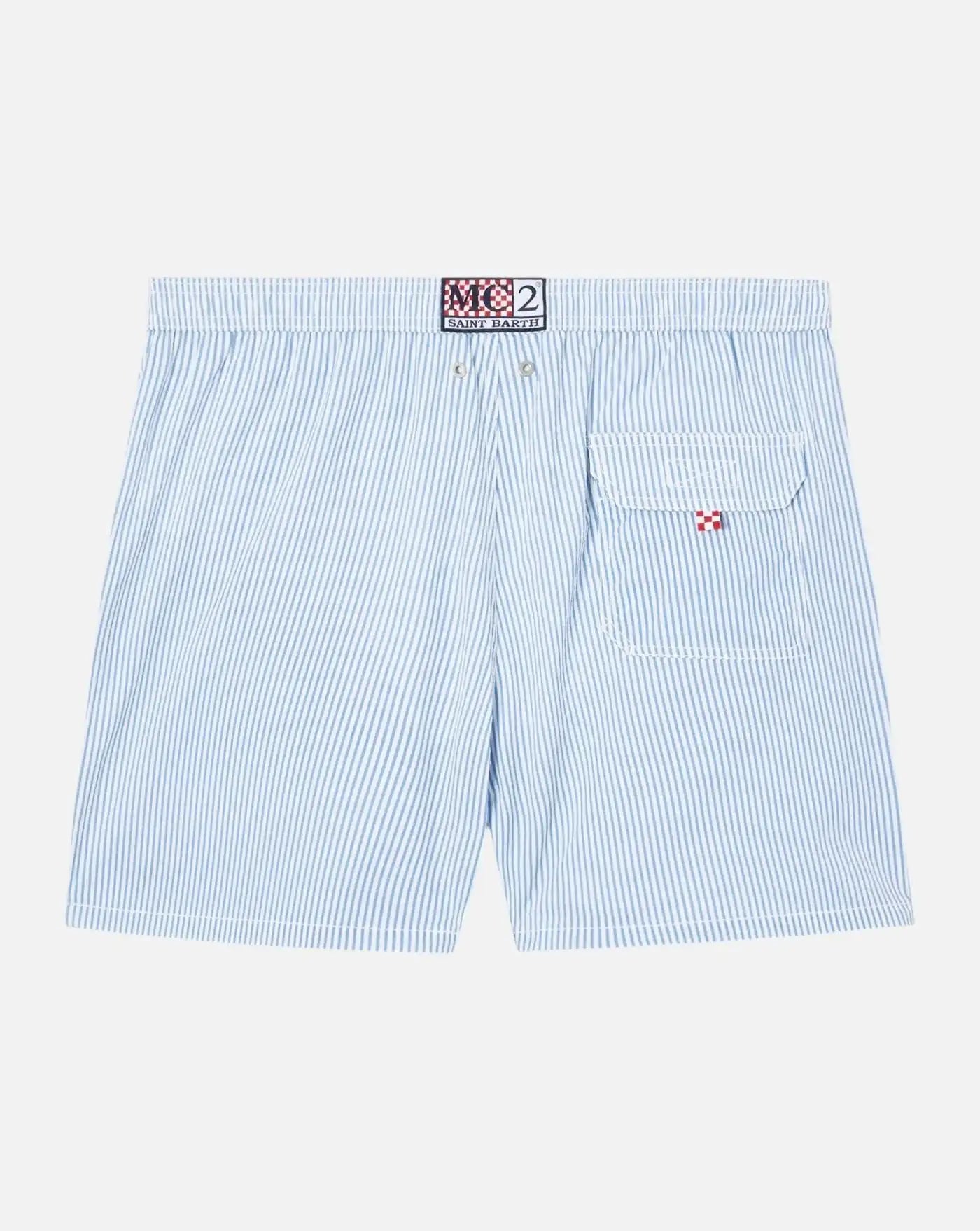Bañador Mc2 Saint Barth Patmos Seersucker Stripes PATM001 01706L 31 L EMB MC2 SAINT BARTH